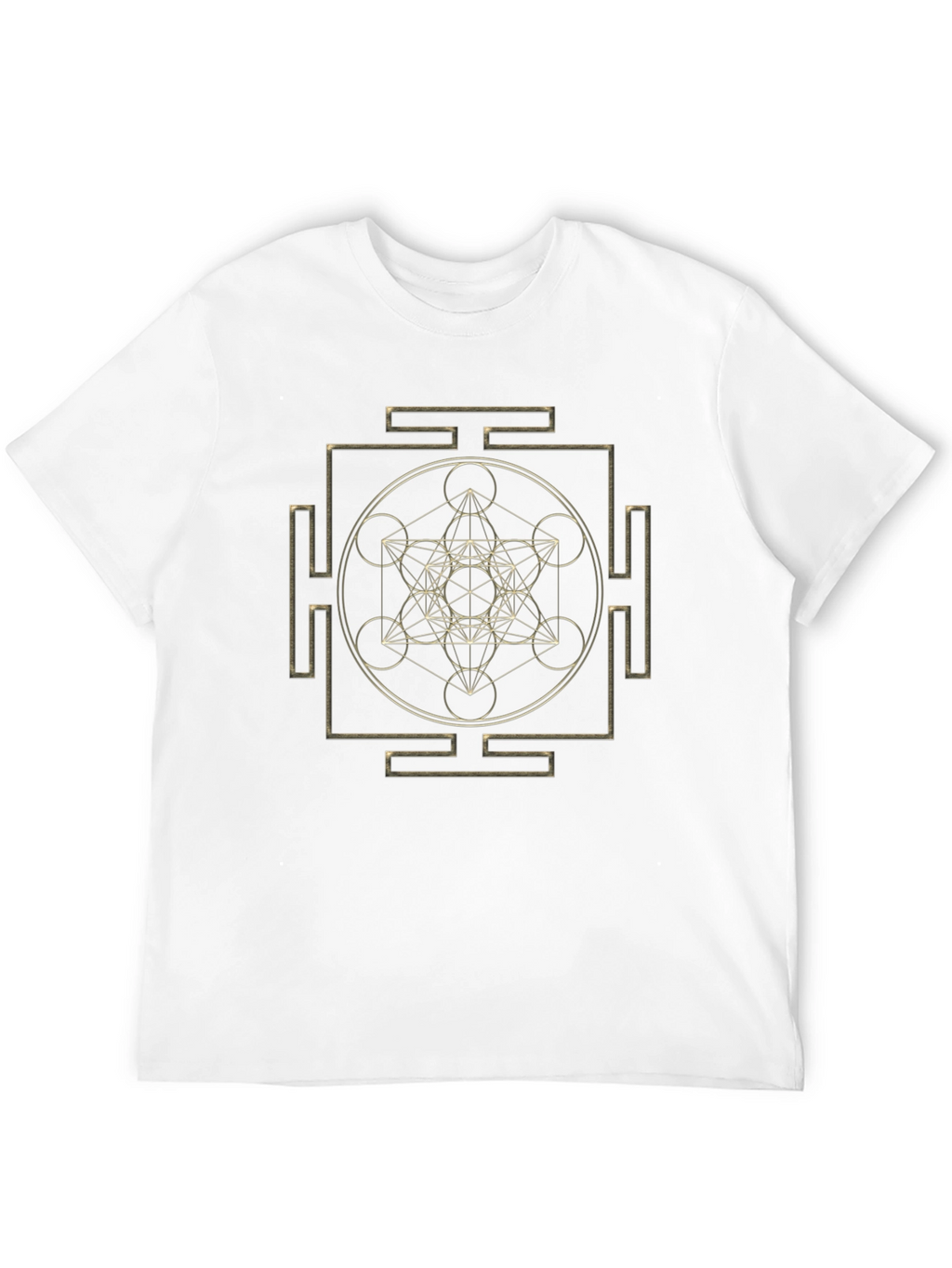 Geometric Pattern T-Shirt - Metatrons Cube Design