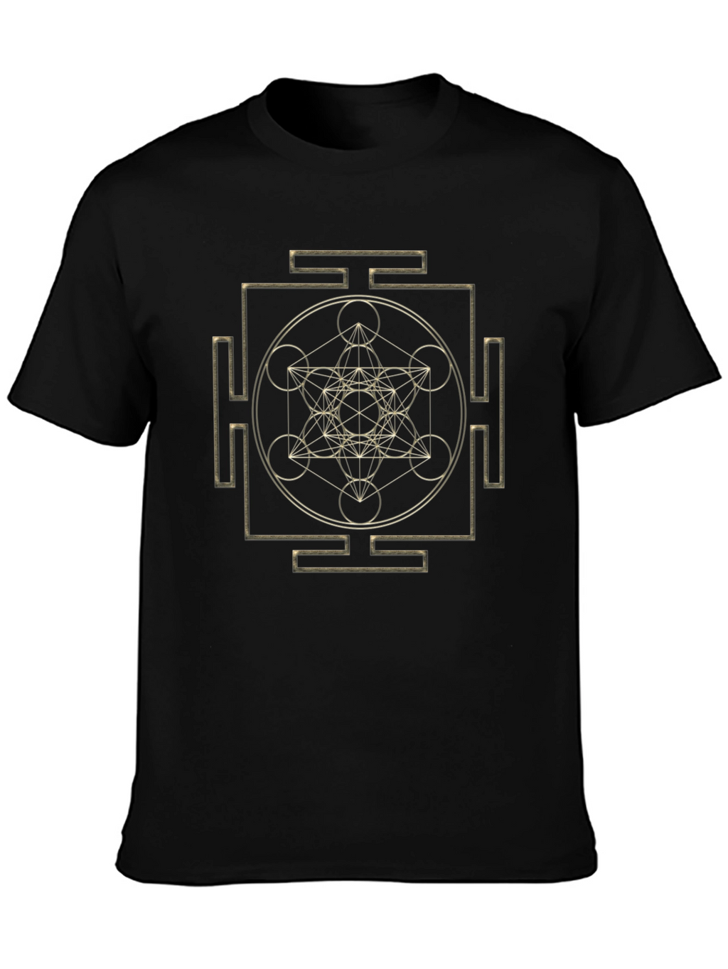 Geometric Pattern T-Shirt - Metatrons Cube Design