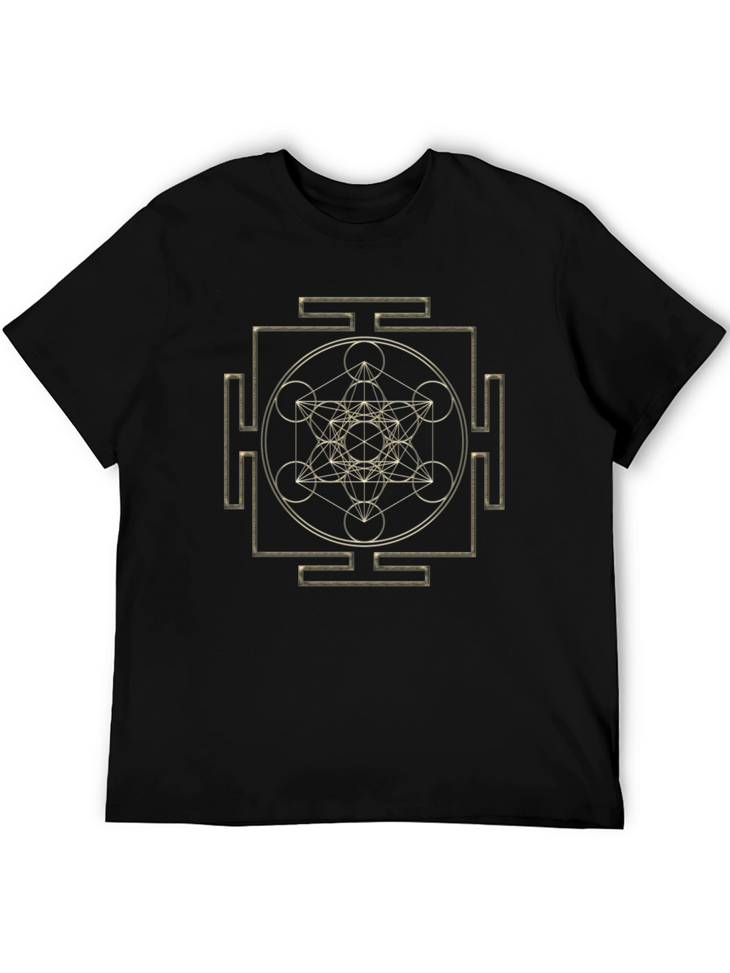 Geometric Pattern T-Shirt - Metatrons Cube Design