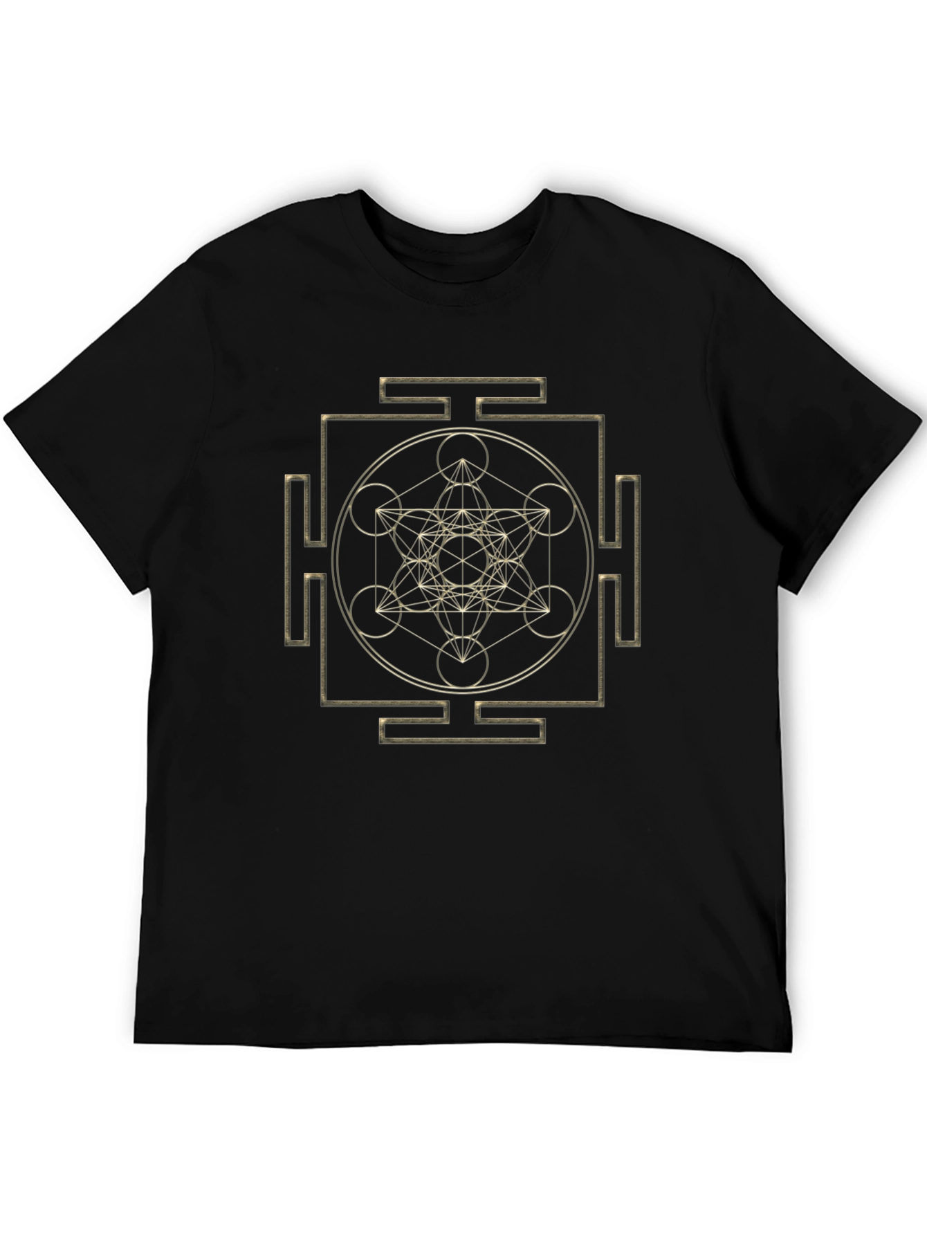 Geometric Pattern T-Shirt - Metatrons Cube Design