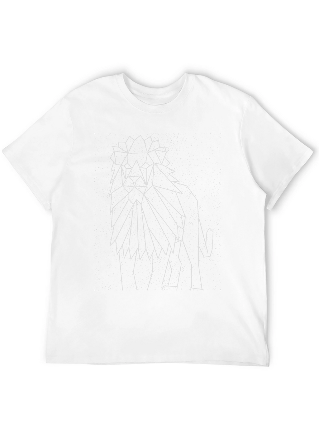 Geometric Lion Constellation Black T-Shirt