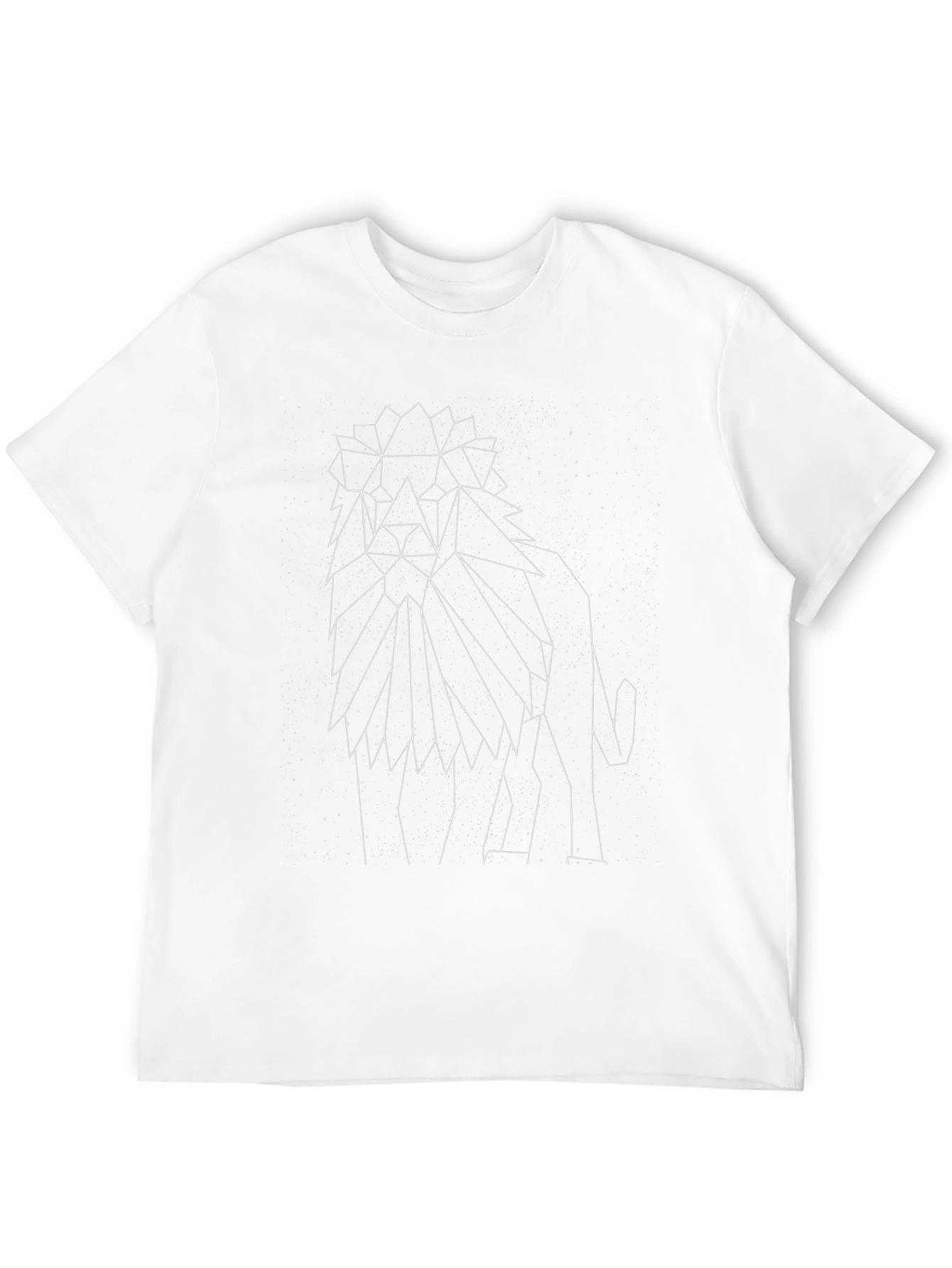 Geometric Lion Constellation Black T-Shirt