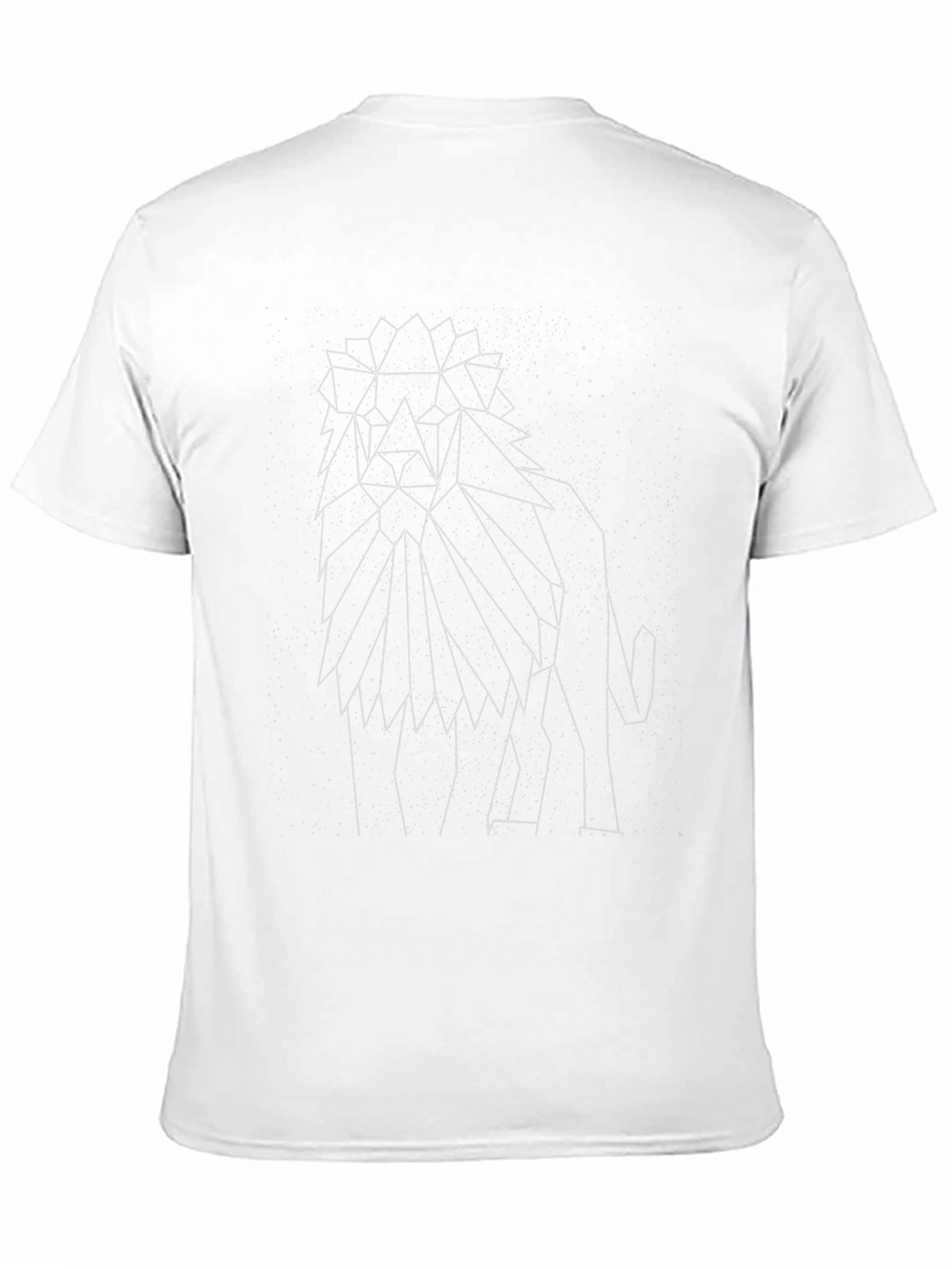 Geometric Lion Constellation Black T-Shirt