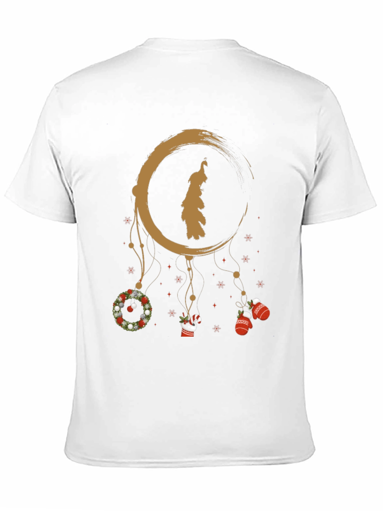 Festive Holiday Dreamcatcher Graphic Tee - Black