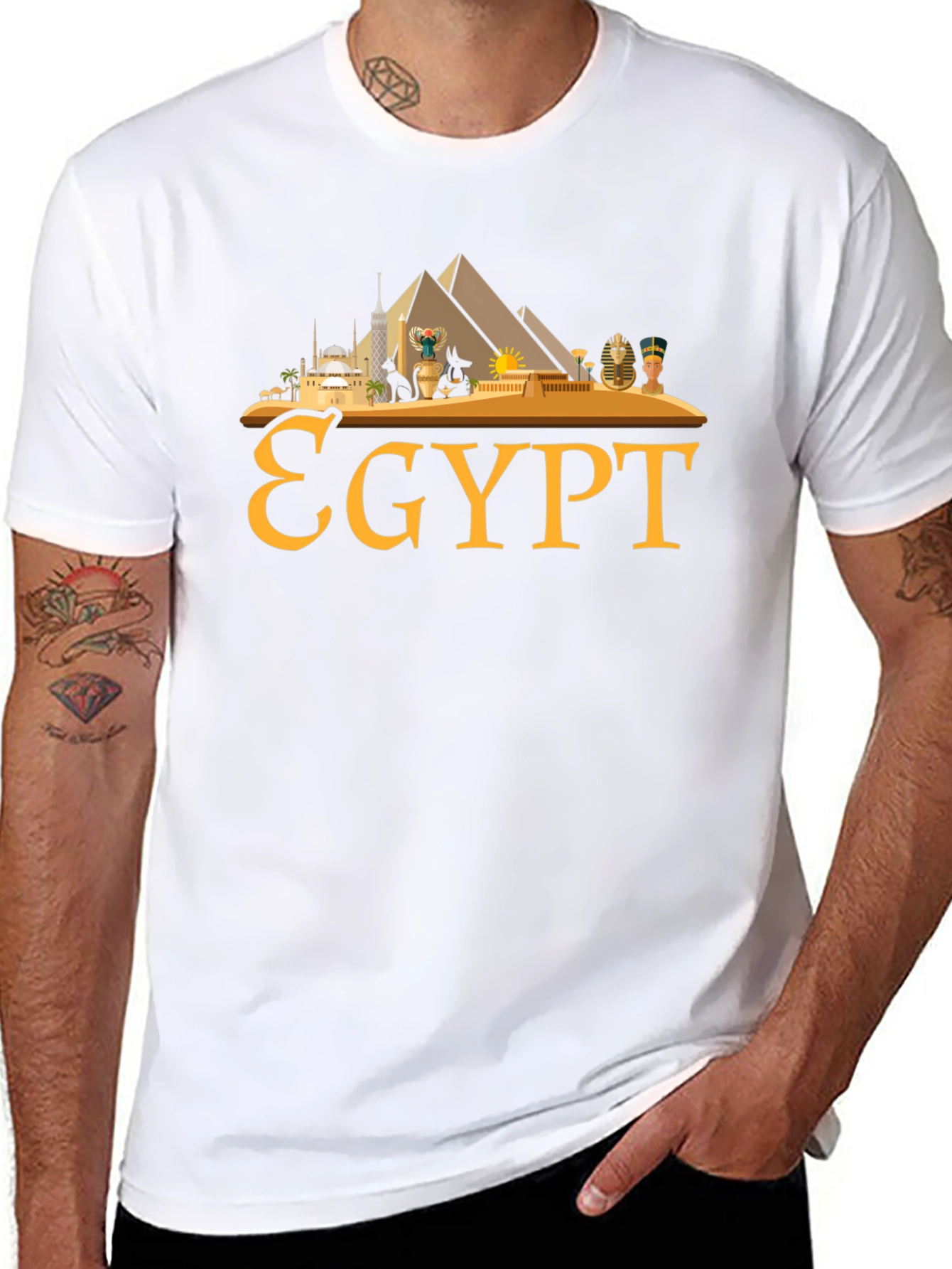 Egypt Graphic Tee - Black Cotton T-Shirt