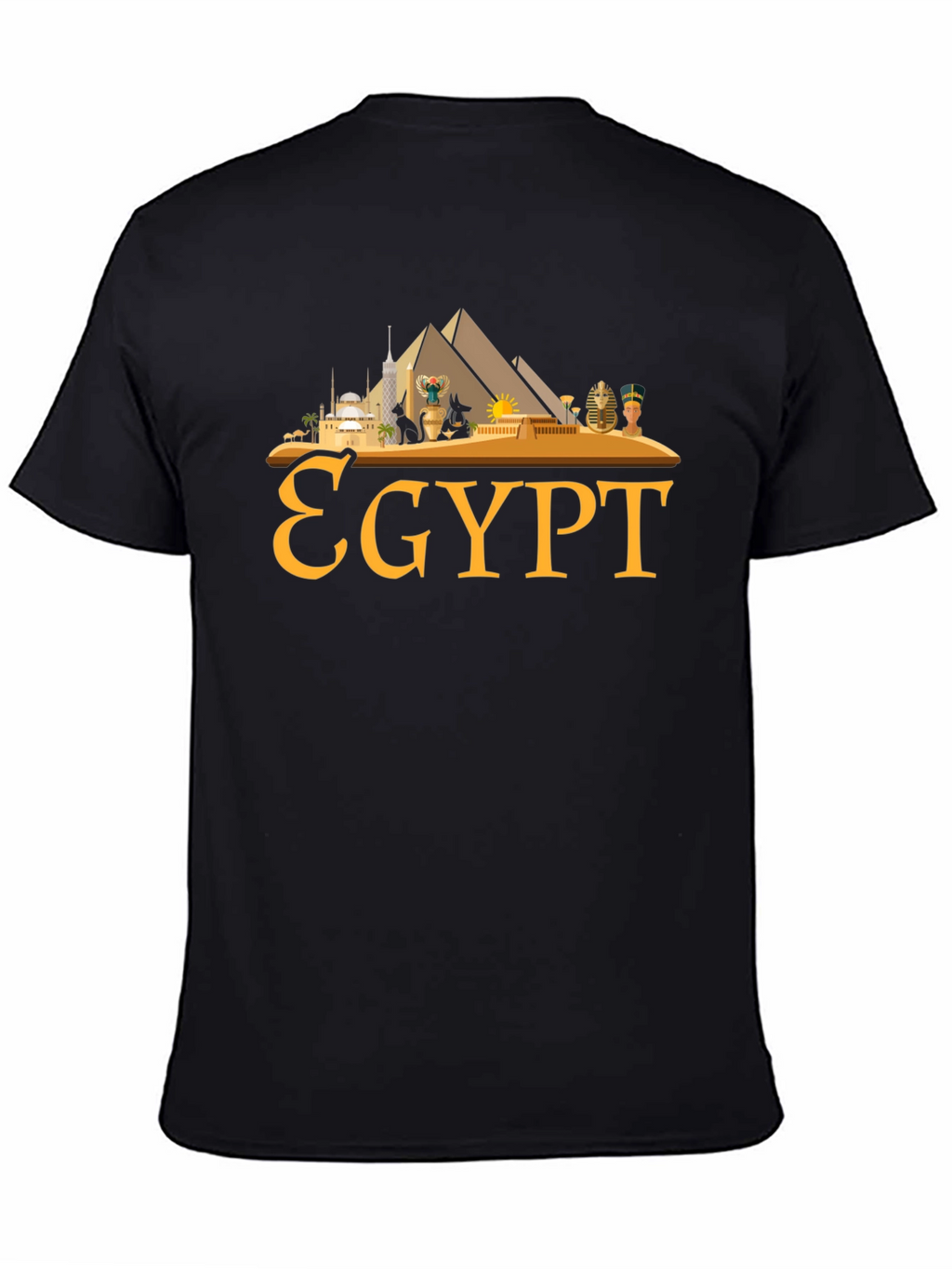Egypt Graphic Tee - Black Cotton T-Shirt