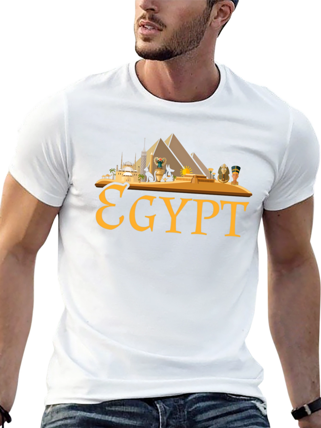 Egypt Graphic Tee - Black Cotton T-Shirt