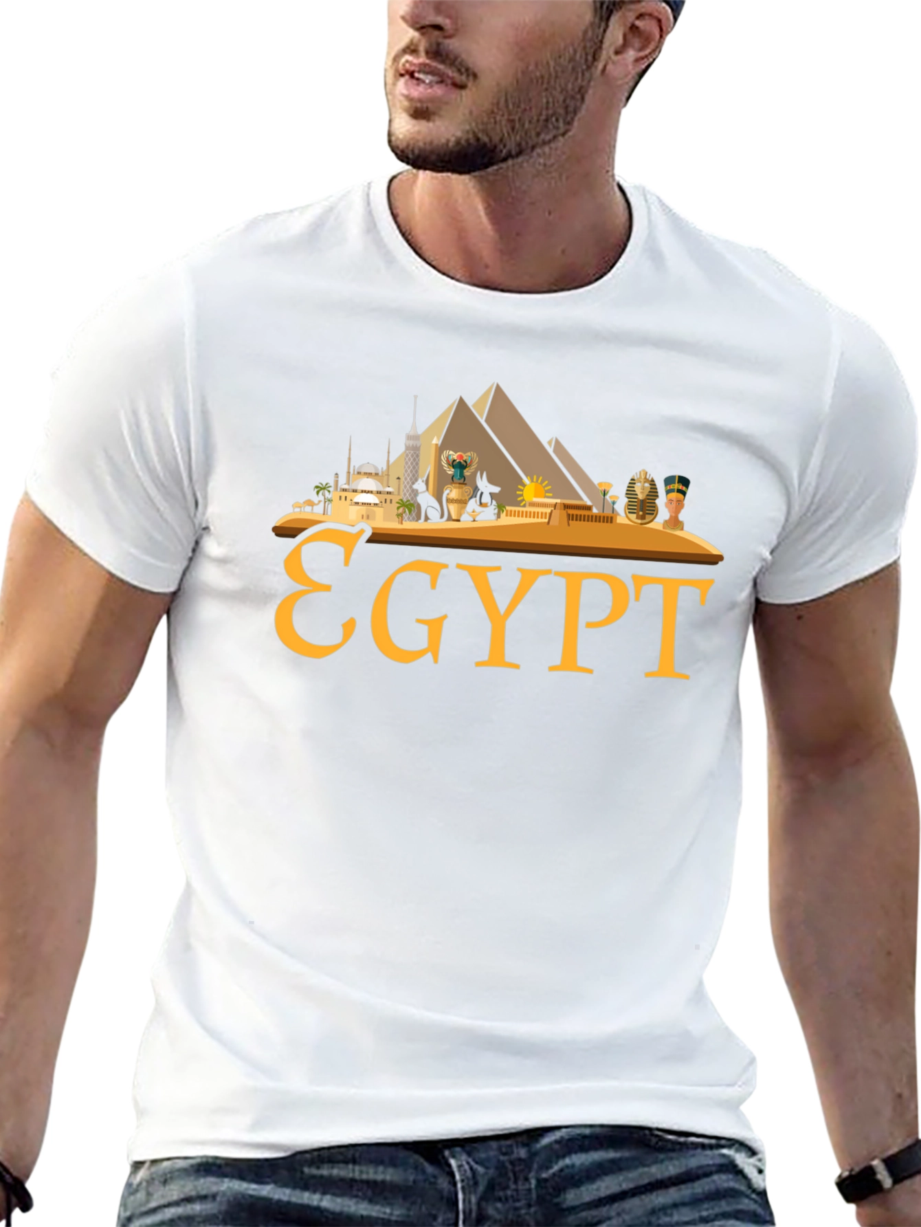 Egypt Graphic Tee - Black Cotton T-Shirt