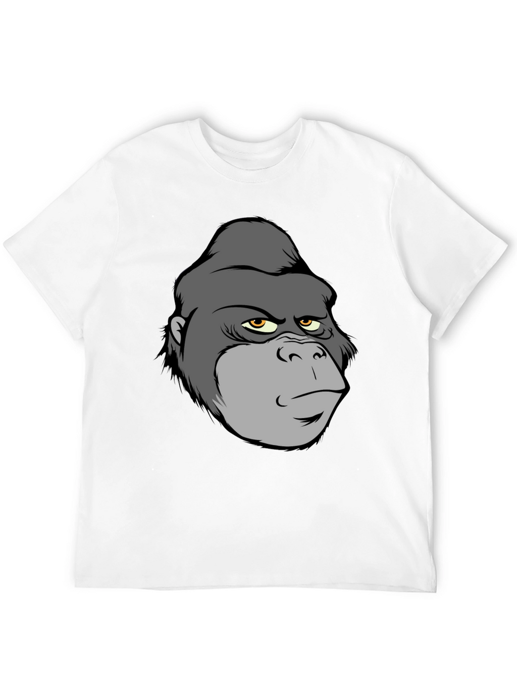Cartoon Gorilla Graphic T-Shirt - Black