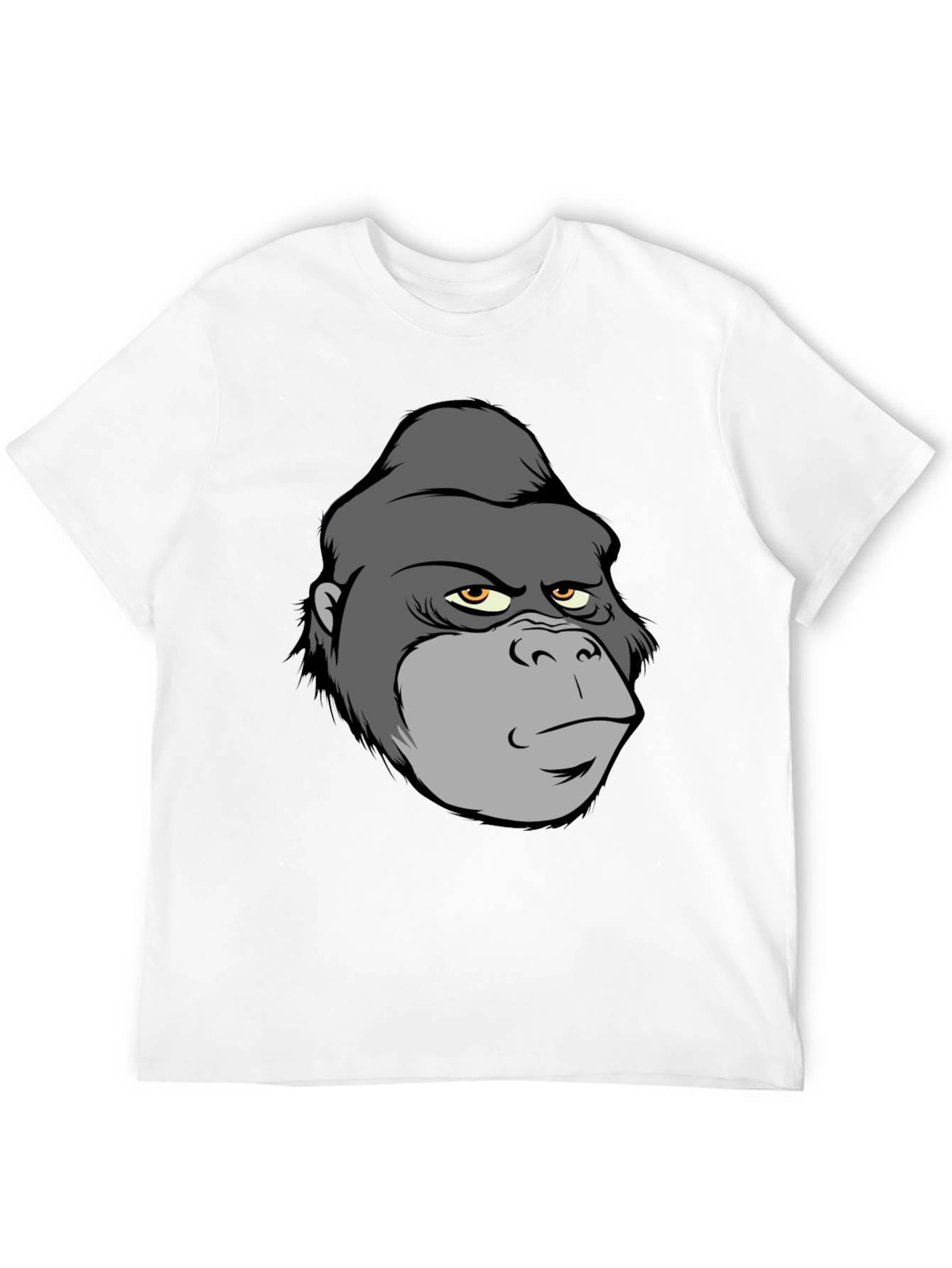 Cartoon Gorilla Graphic T-Shirt - Black