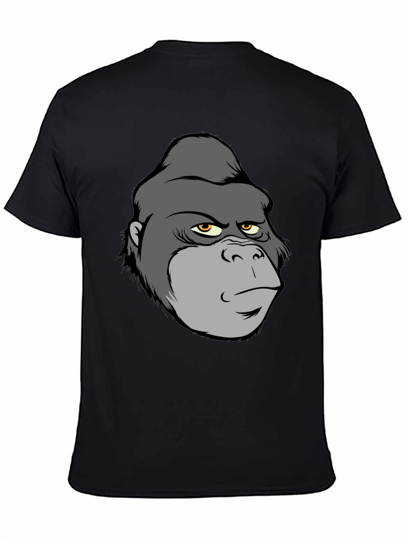 Cartoon Gorilla Graphic T-Shirt - Black