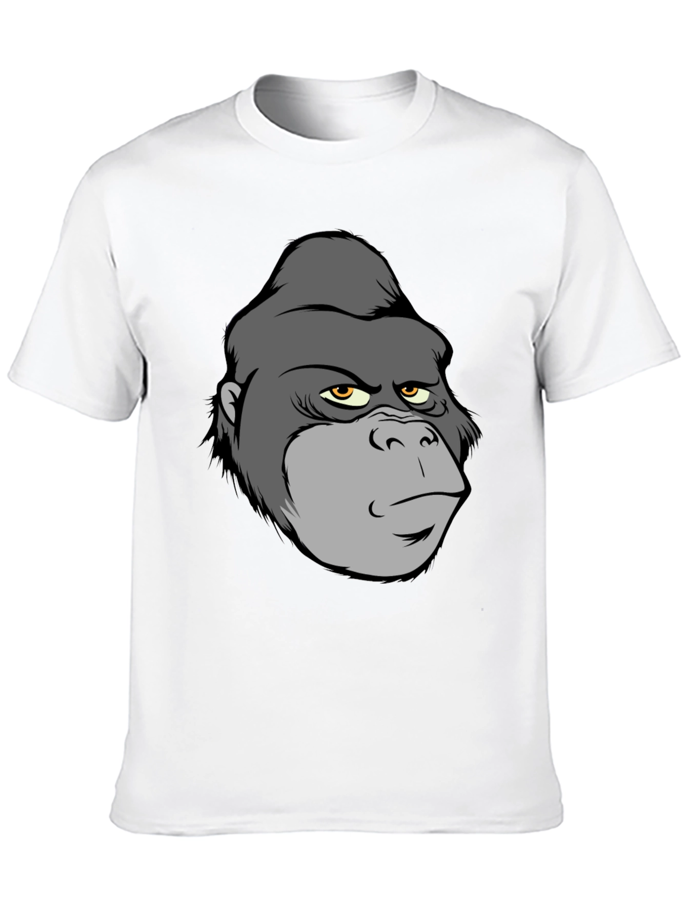 Cartoon Gorilla Graphic T-Shirt - Black