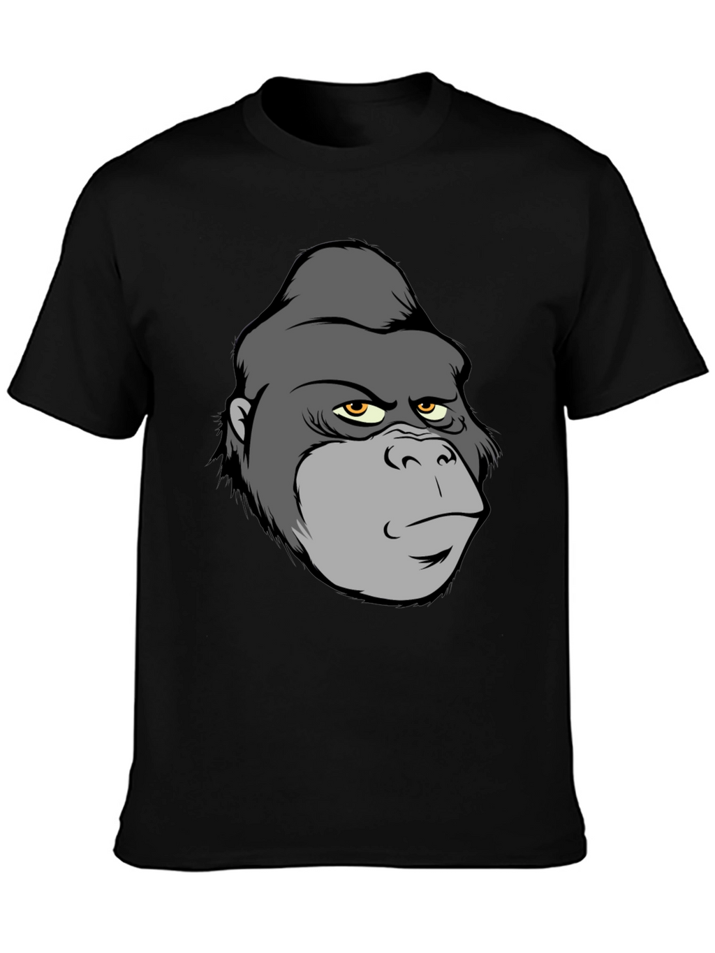Cartoon Gorilla Graphic T-Shirt - Black