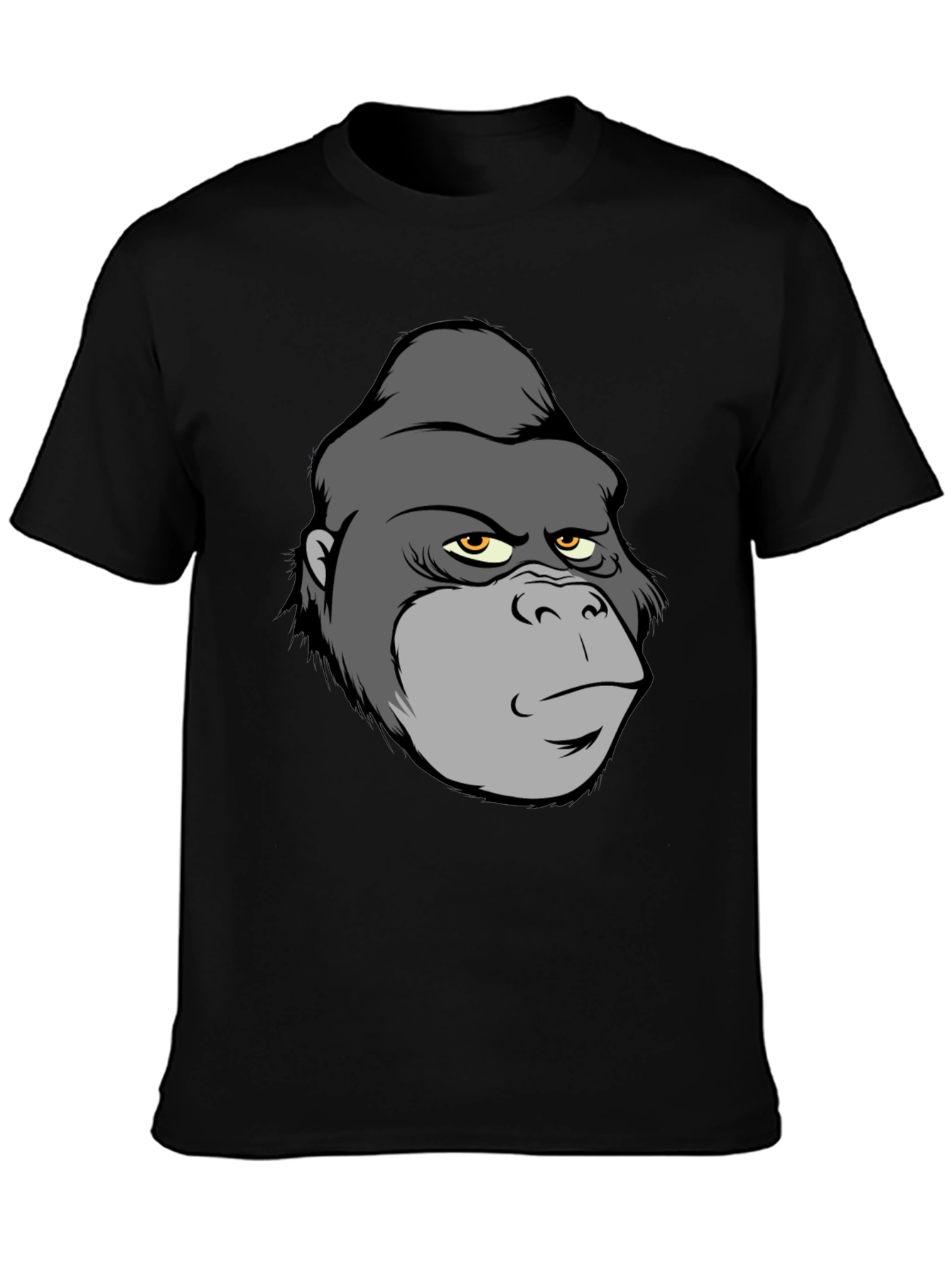 Cartoon Gorilla Graphic T-Shirt - Black