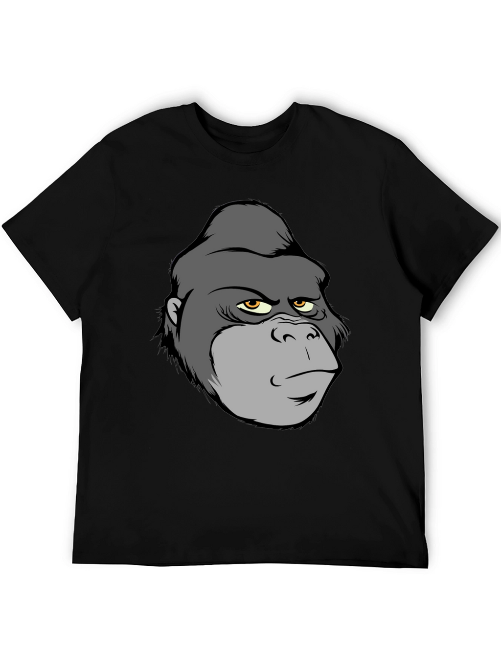 Cartoon Gorilla Graphic T-Shirt - Black
