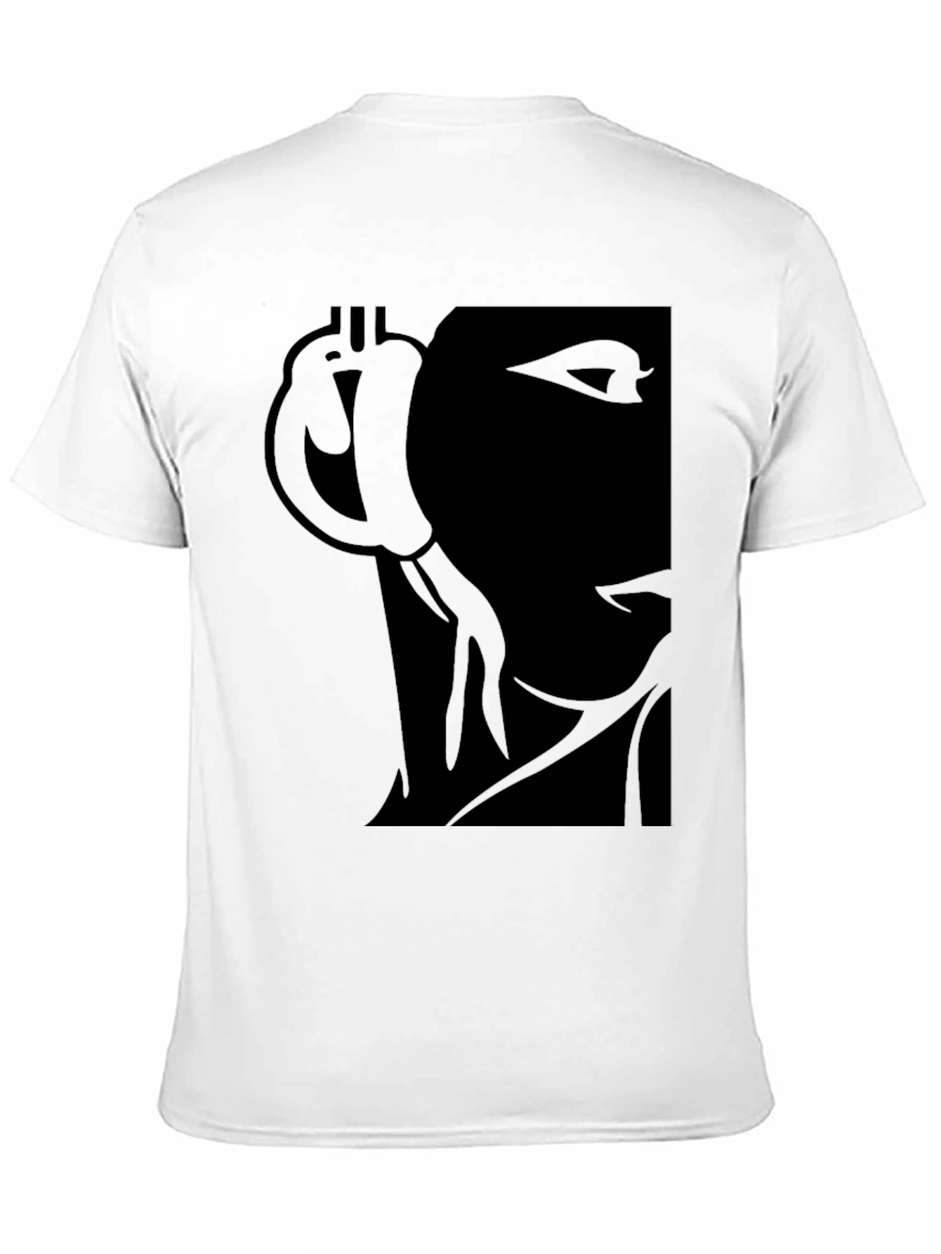 Black Graphic T-Shirt - Bitcoin & Abstract Face