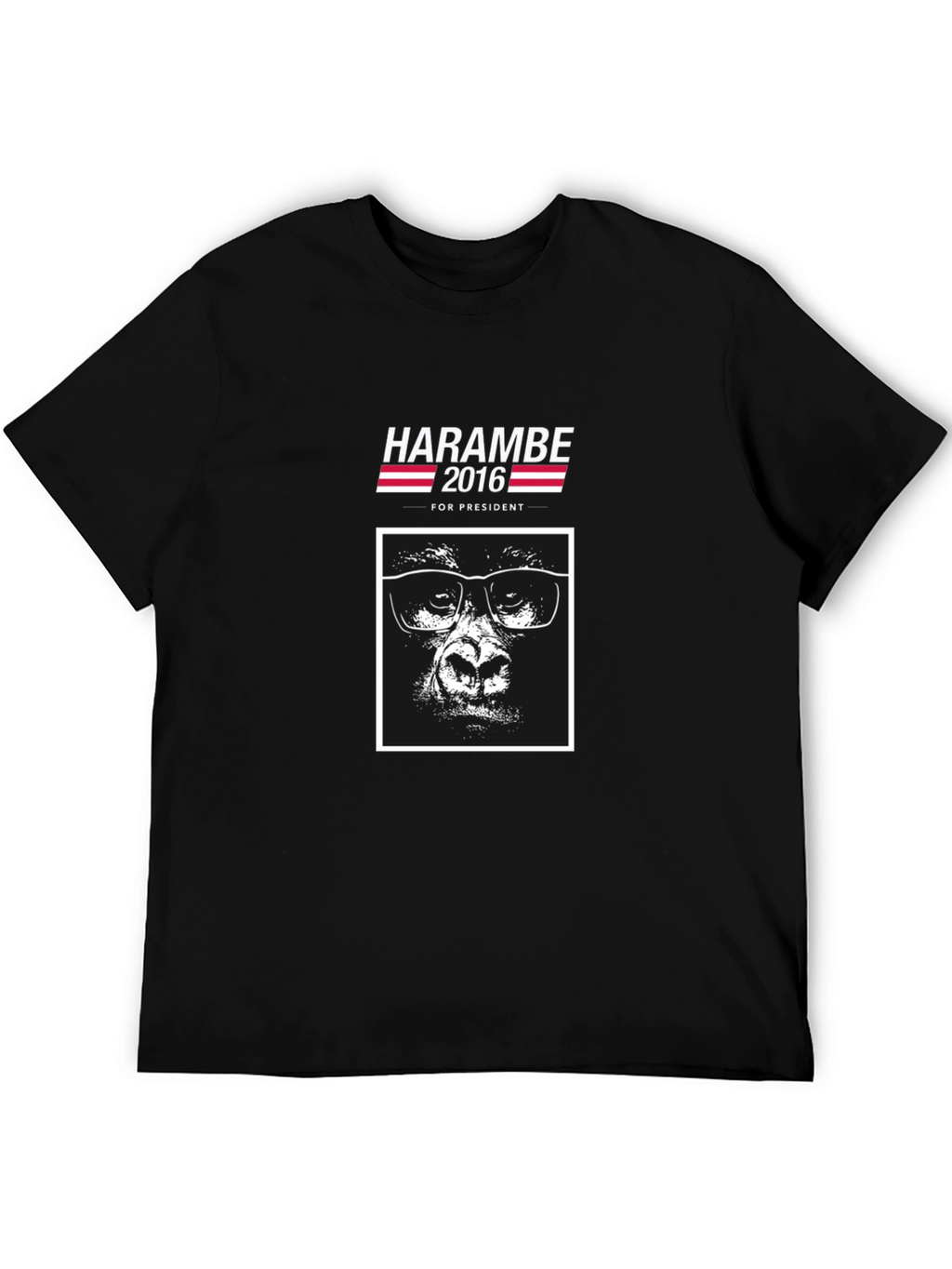 Harambe 2016 for President Black T-Shirt