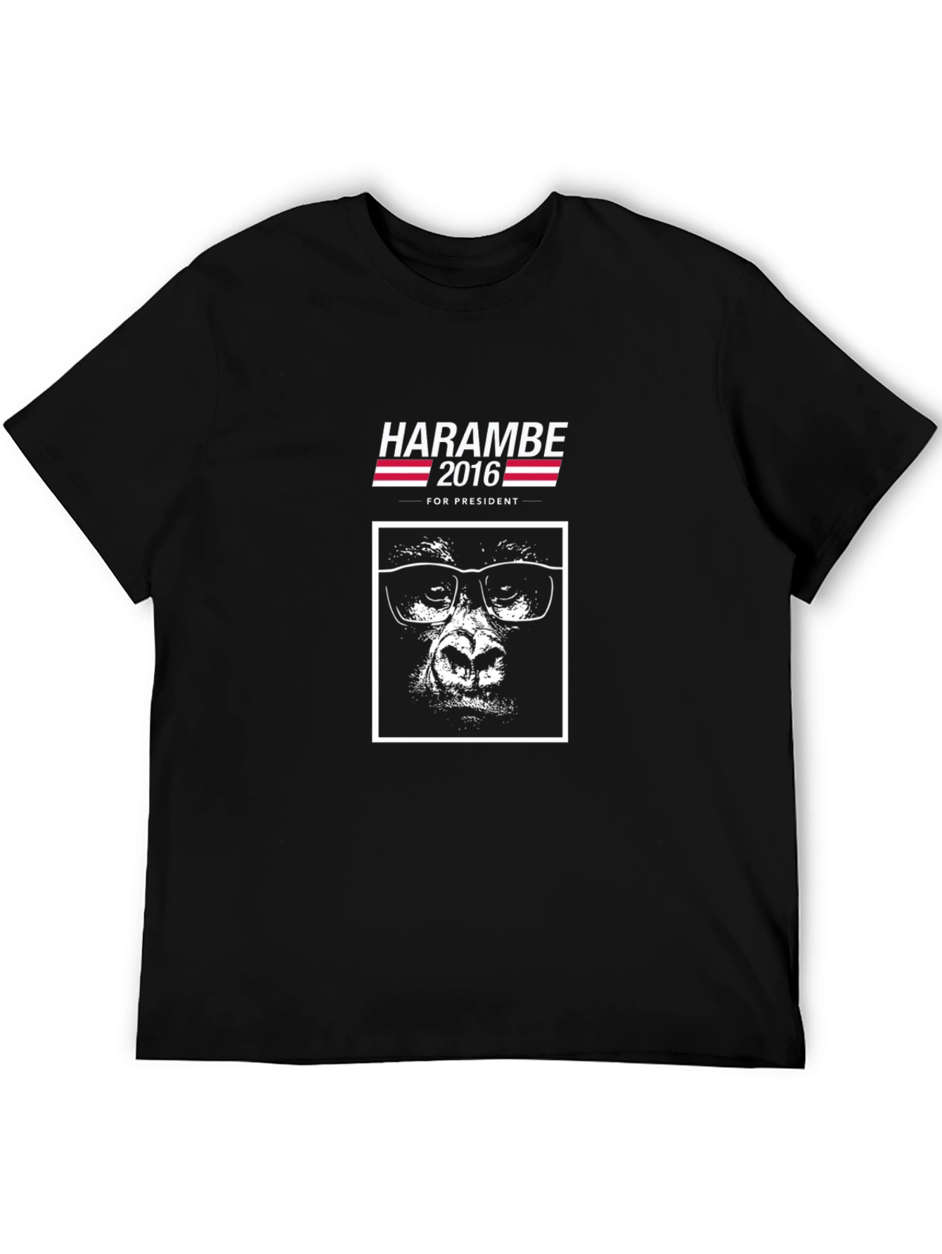 Harambe 2016 for President Black T-Shirt