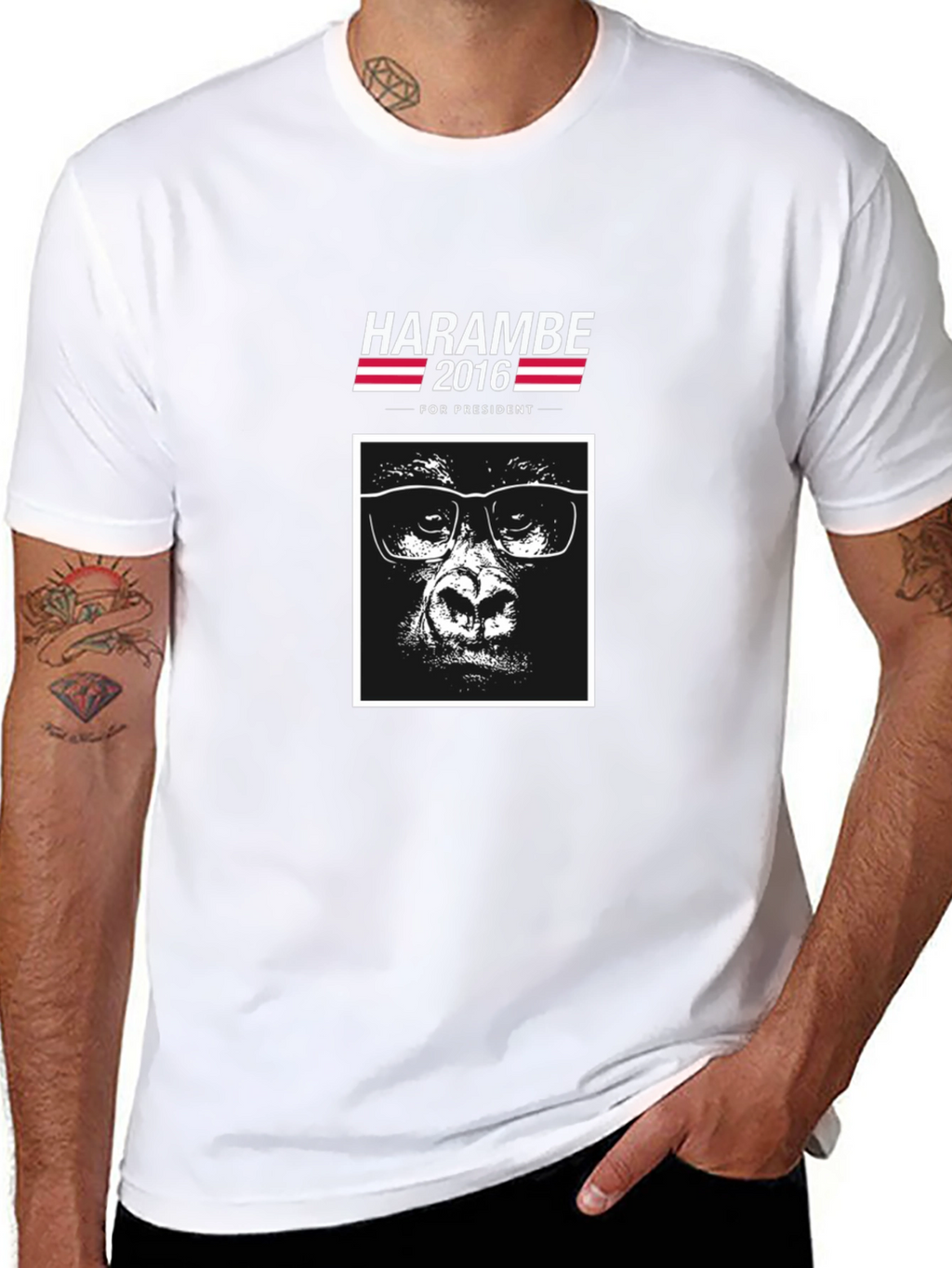 Harambe 2016 for President Black T-Shirt