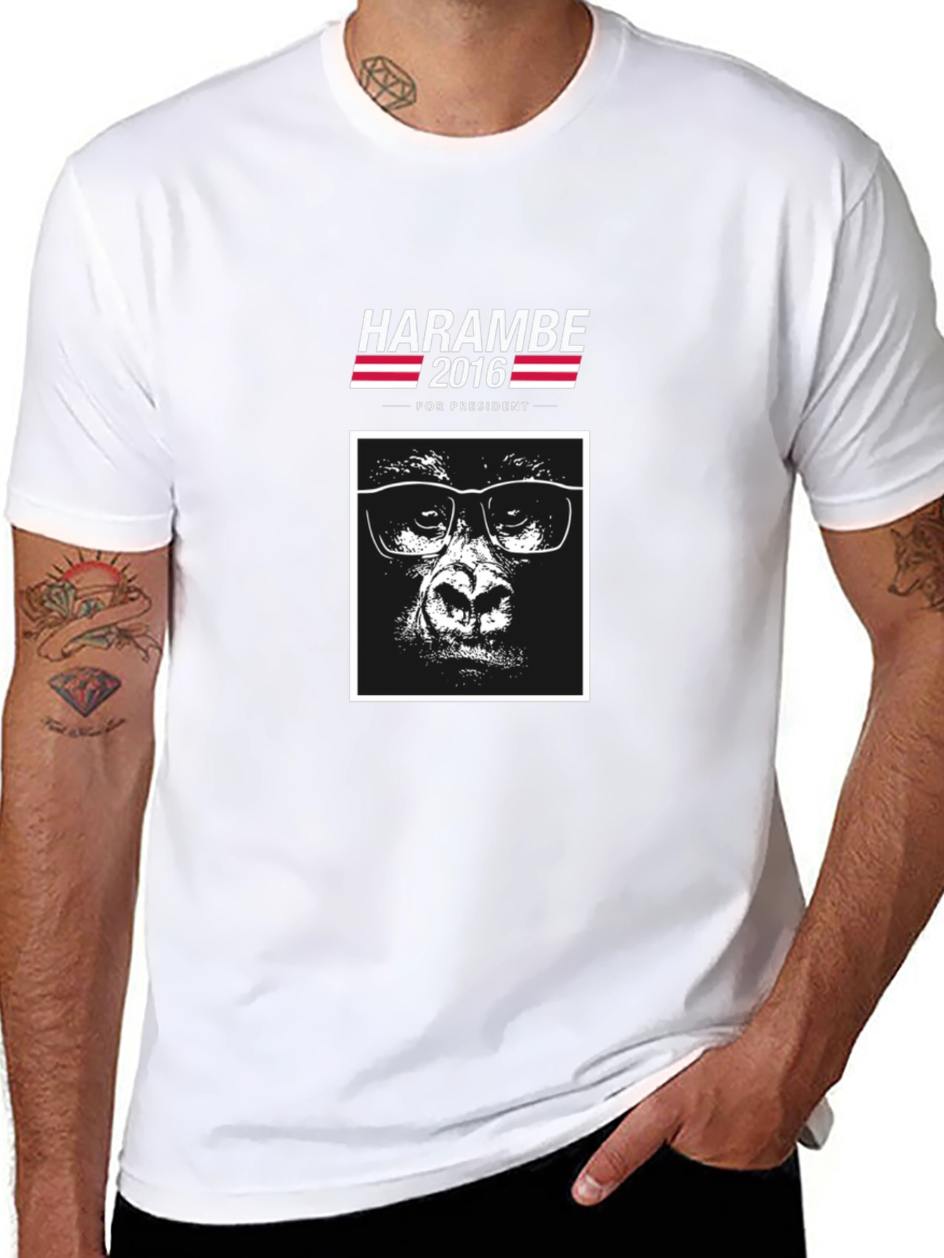 Harambe 2016 for President Black T-Shirt