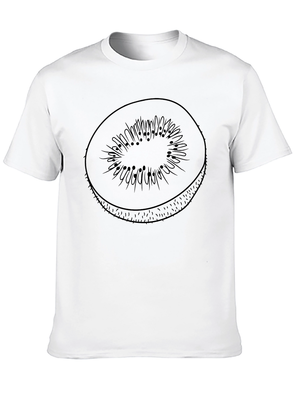 Kiwi Slice Graphic Print T-Shirt - Black