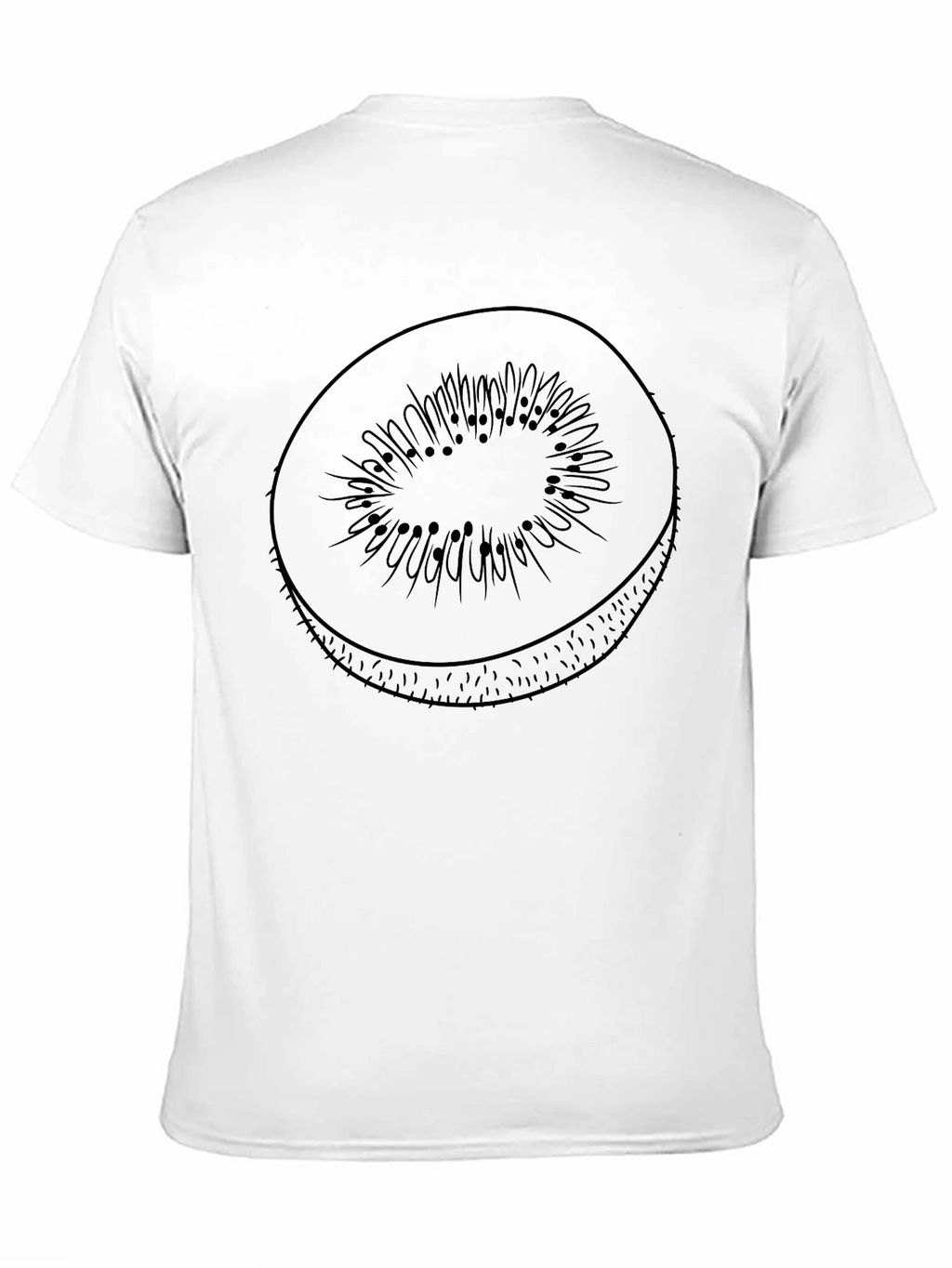Kiwi Slice Graphic Print T-Shirt - Black
