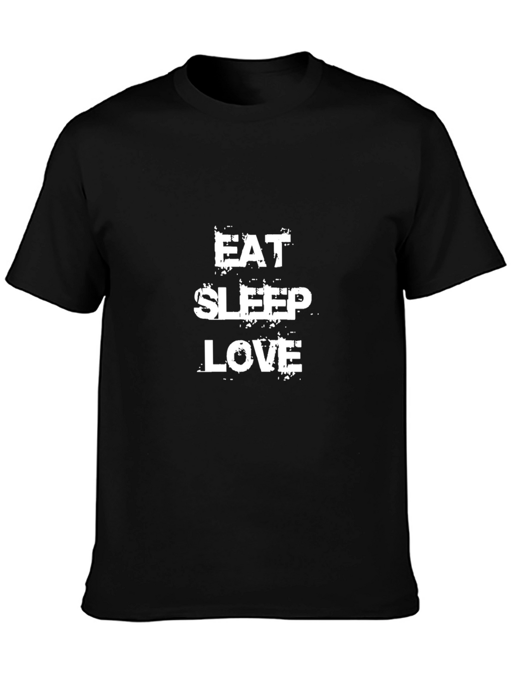 Eat Sleep Love Graphic Tee - Trendy Black T-Shirt
