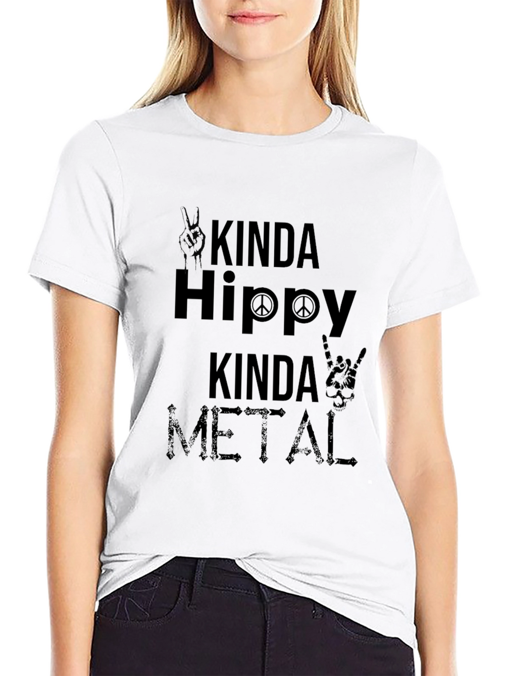 Kinda Hippy Kinda Metal Black T-Shirt
