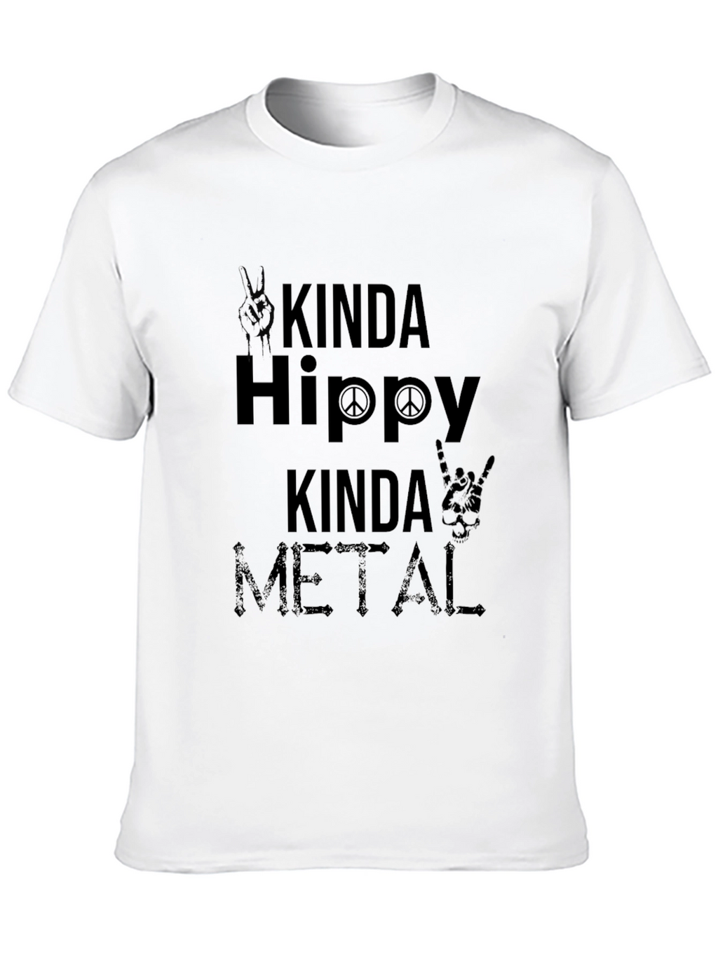 Kinda Hippy Kinda Metal Black T-Shirt