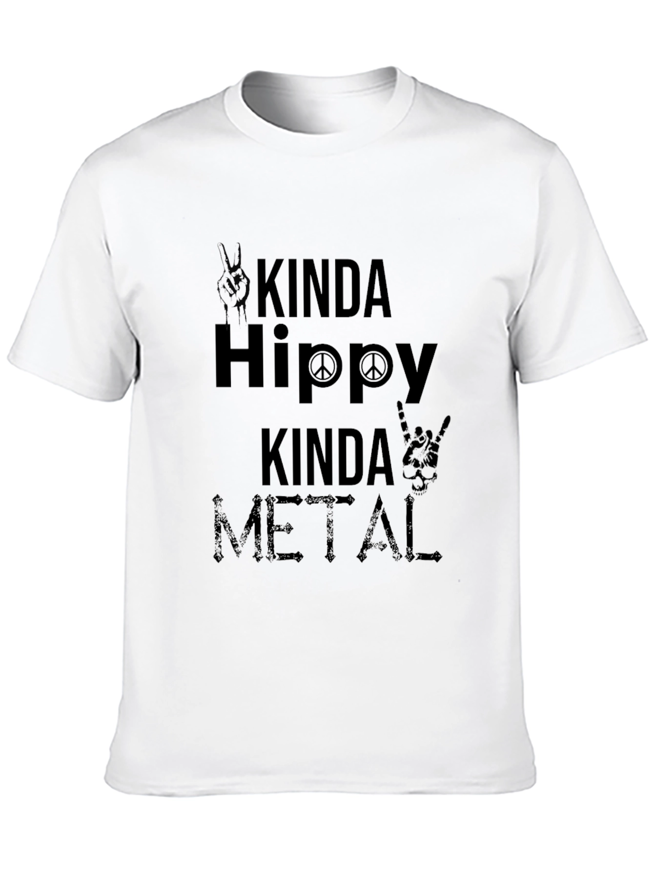 Kinda Hippy Kinda Metal Black T-Shirt