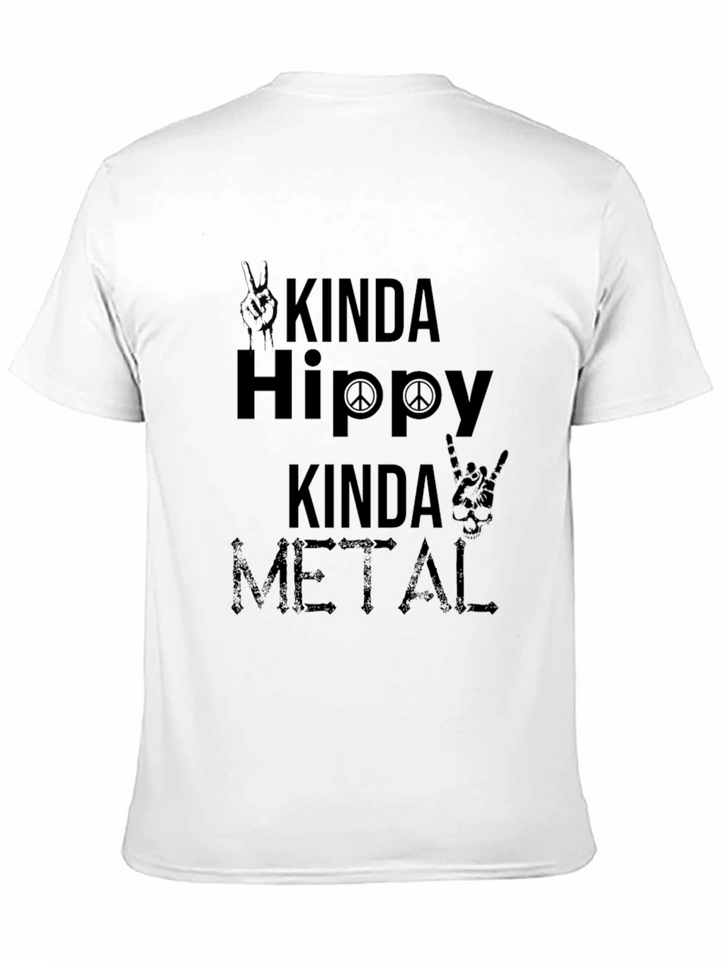 Kinda Hippy Kinda Metal Black T-Shirt