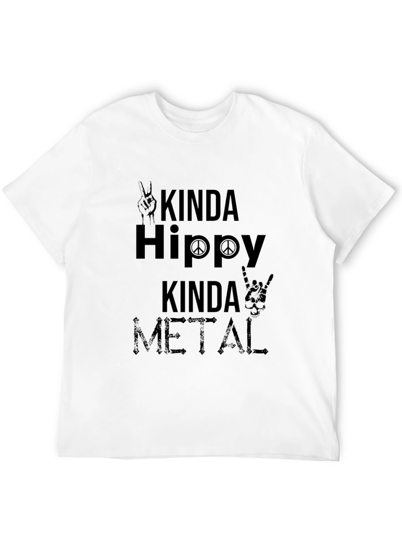 Kinda Hippy Kinda Metal Black T-Shirt