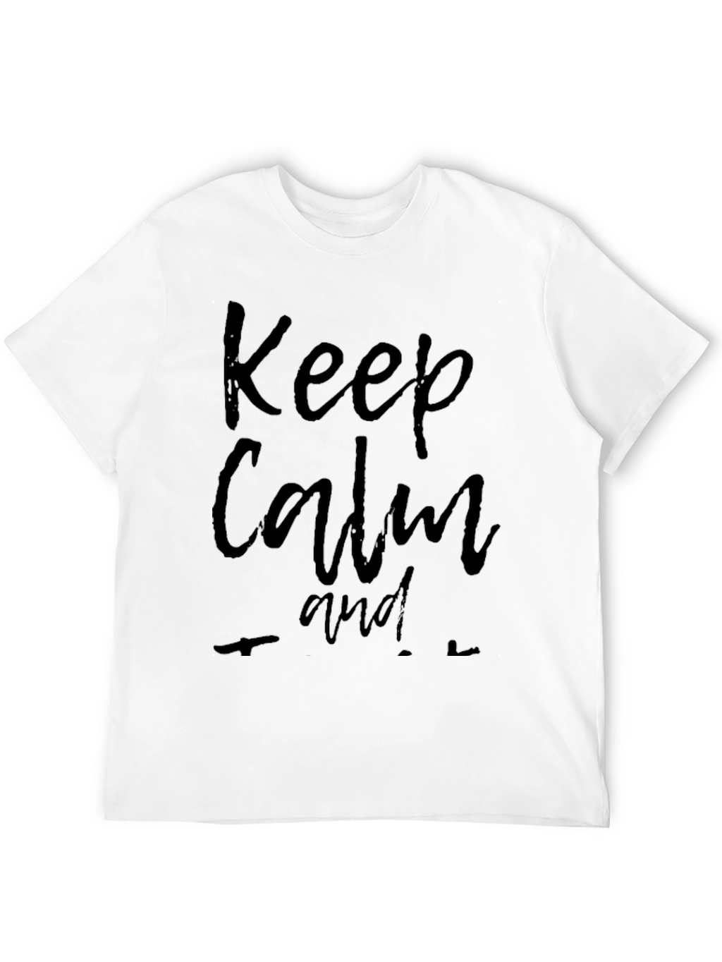 Keep Calm Black Graphic T-Shirt