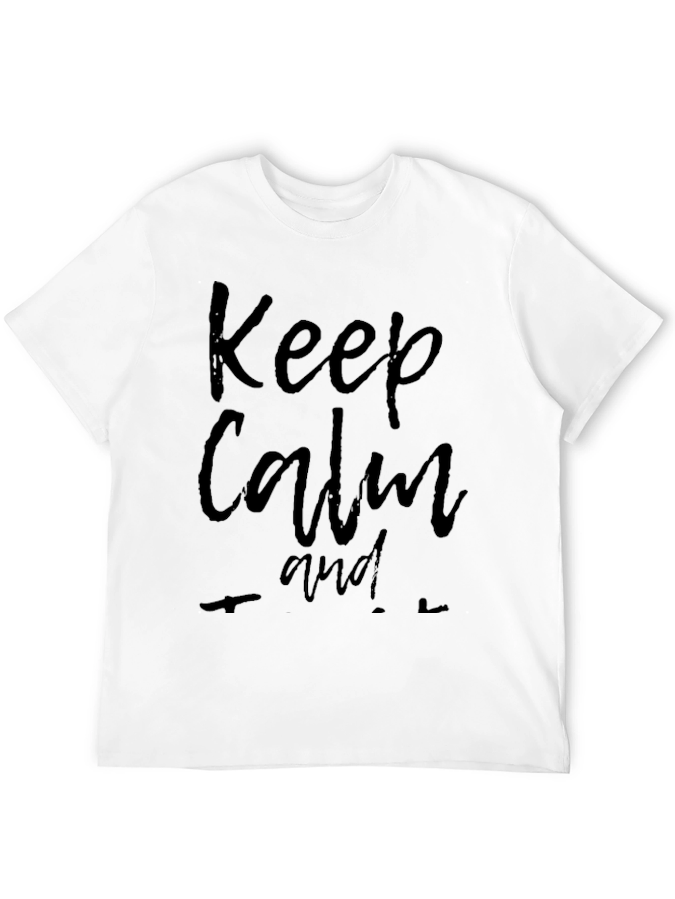 Keep Calm Black Graphic T-Shirt