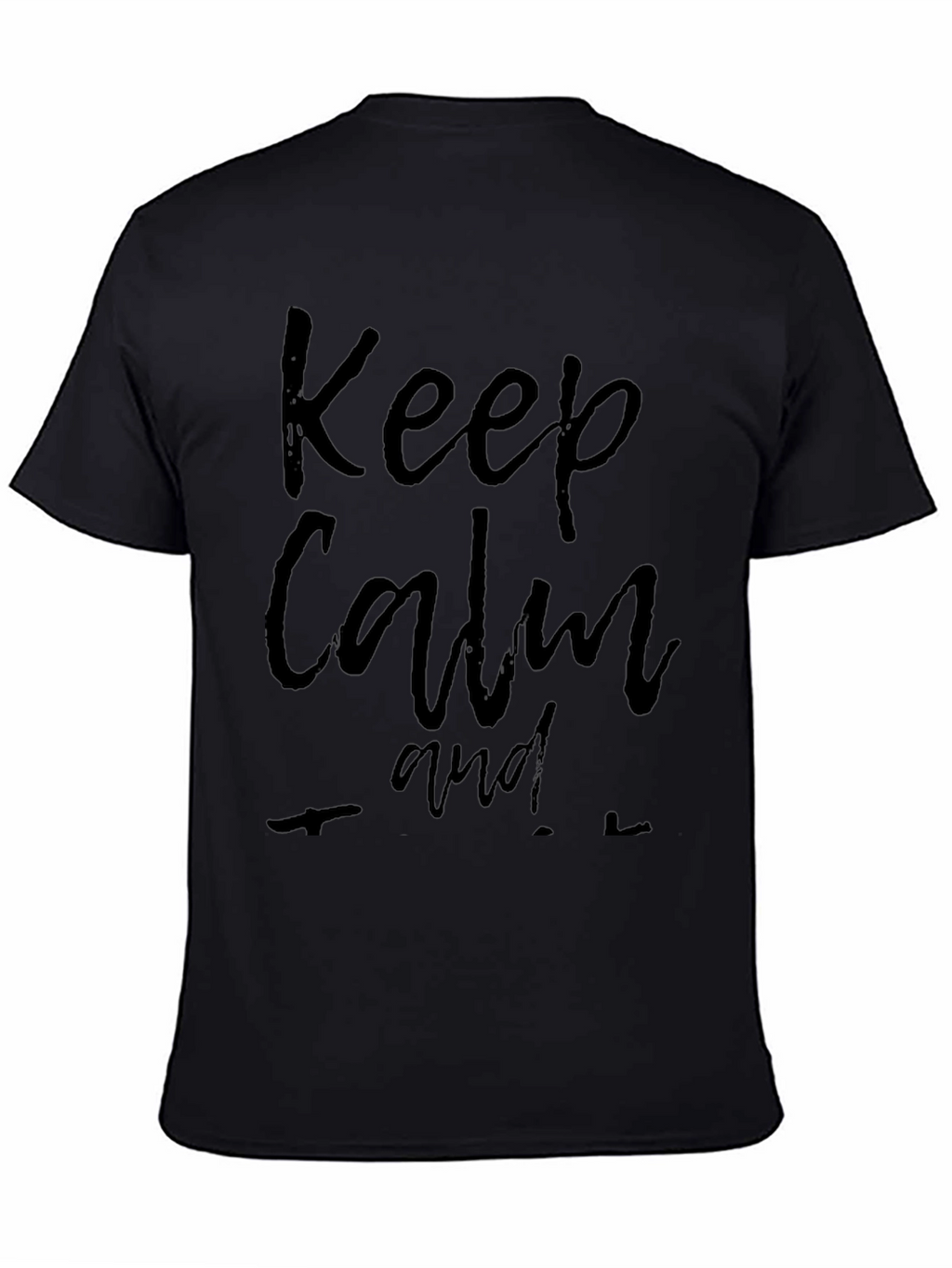 Keep Calm Black Graphic T-Shirt