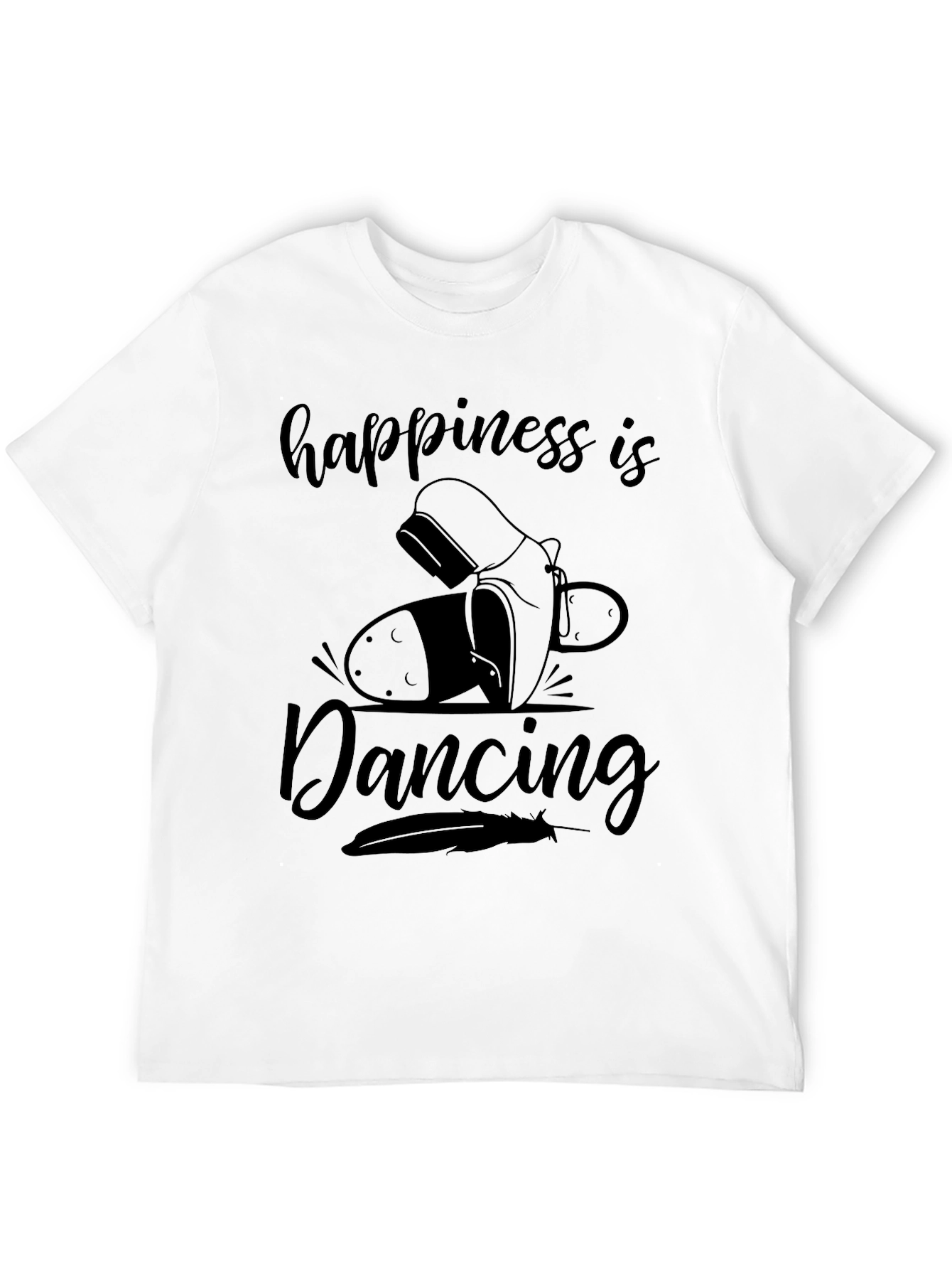 Happiness is Dancing Black Graphic Tee