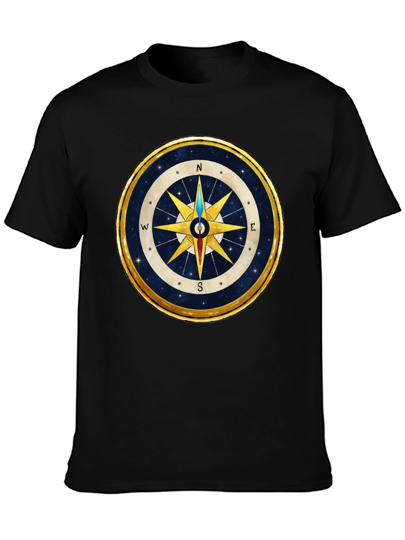 Compass Rose Graphic T-Shirt - Stylish Nautical Design