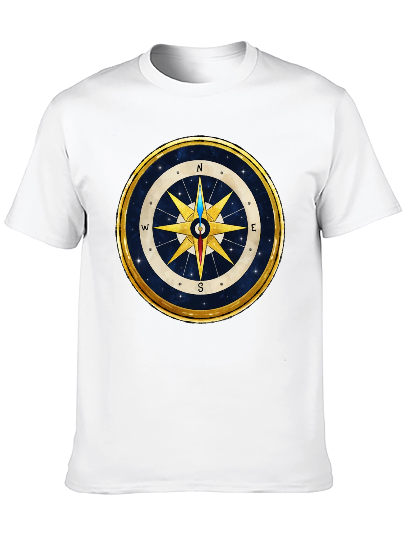 Compass Rose Graphic T-Shirt - Stylish Nautical Design