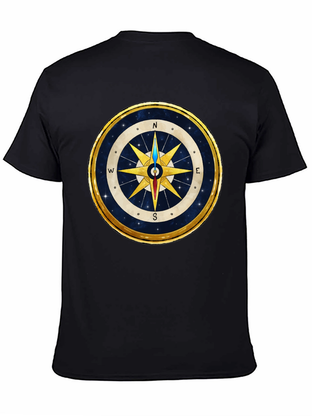 Compass Rose Graphic T-Shirt - Stylish Nautical Design