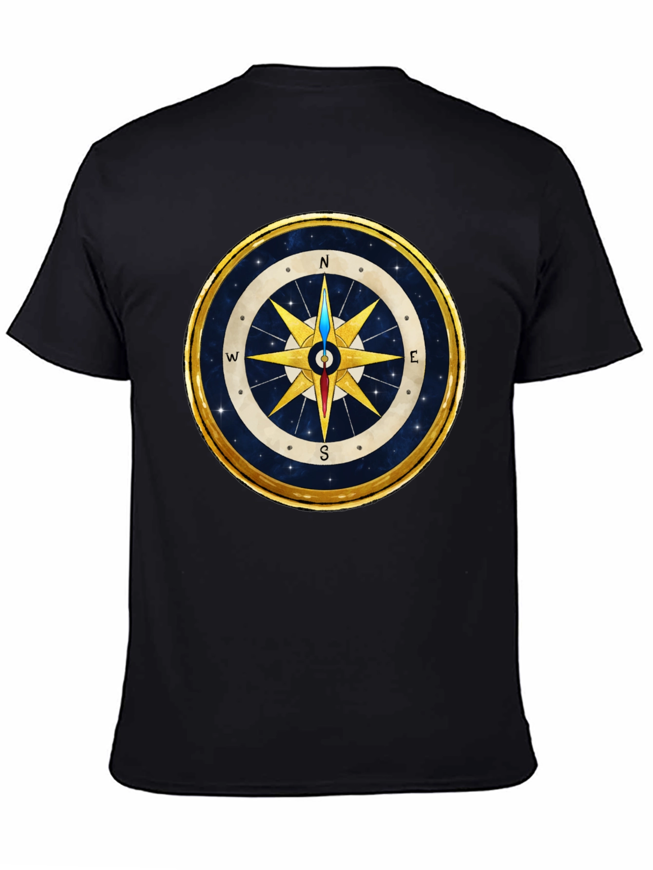 Compass Rose Graphic T-Shirt - Stylish Nautical Design