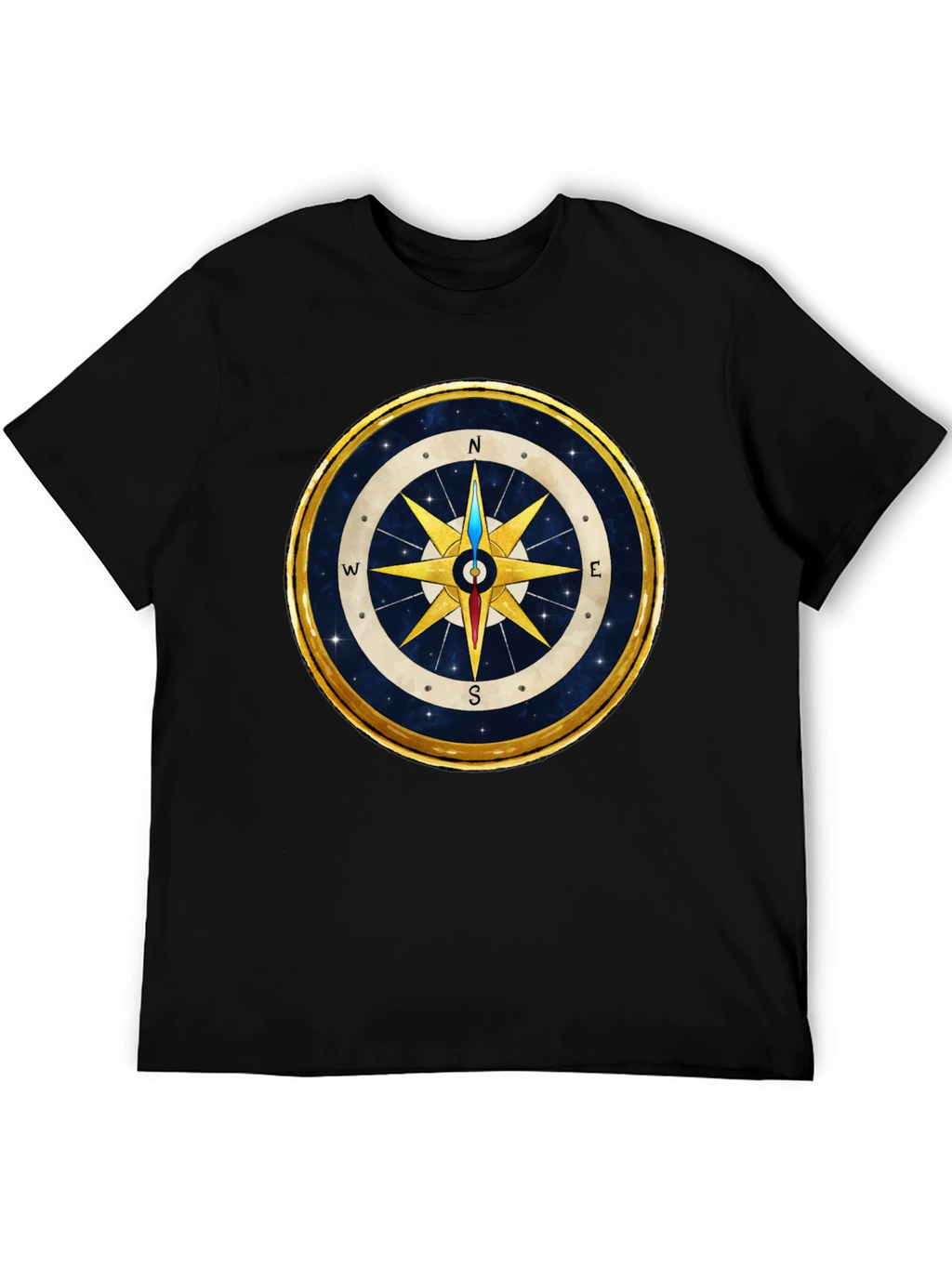 Compass Rose Graphic T-Shirt - Stylish Nautical Design