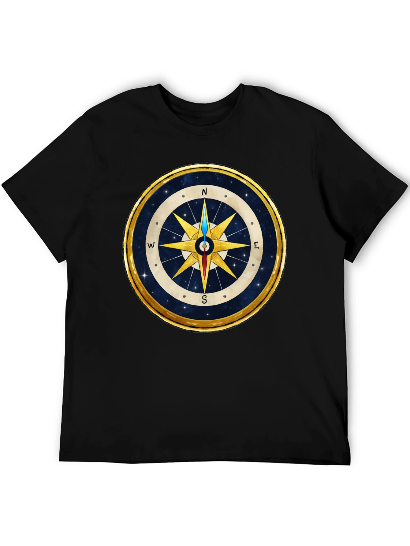 Compass Rose Graphic T-Shirt - Stylish Nautical Design