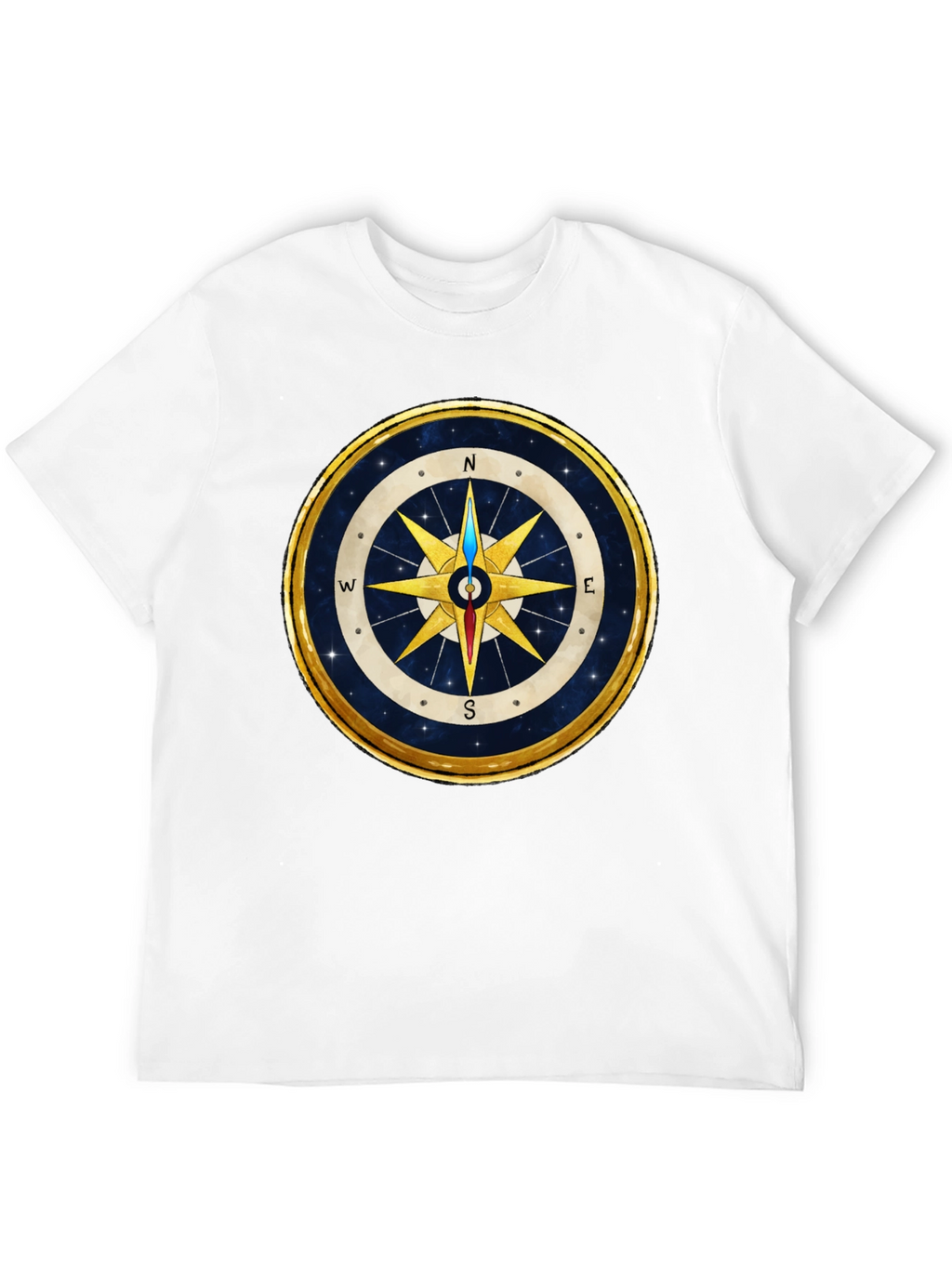 Compass Rose Graphic T-Shirt - Stylish Nautical Design