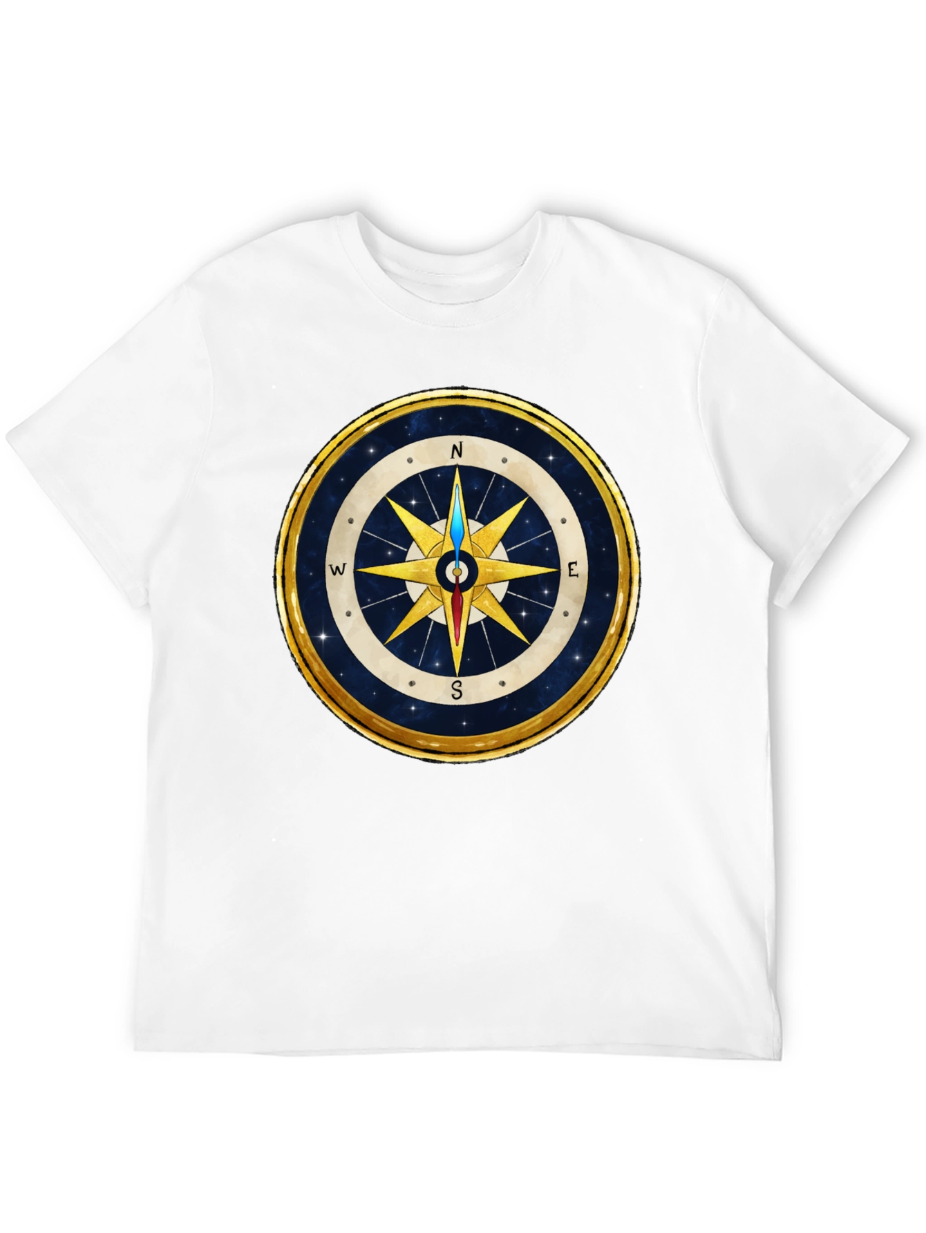 Compass Rose Graphic T-Shirt - Stylish Nautical Design