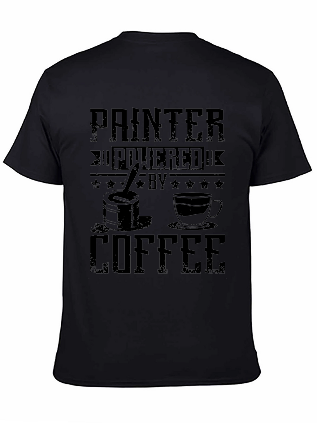 Painter Powered by Coffee Graphic T-Shirt