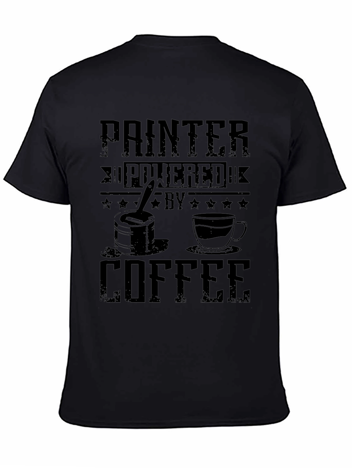 Painter Powered by Coffee Graphic T-Shirt