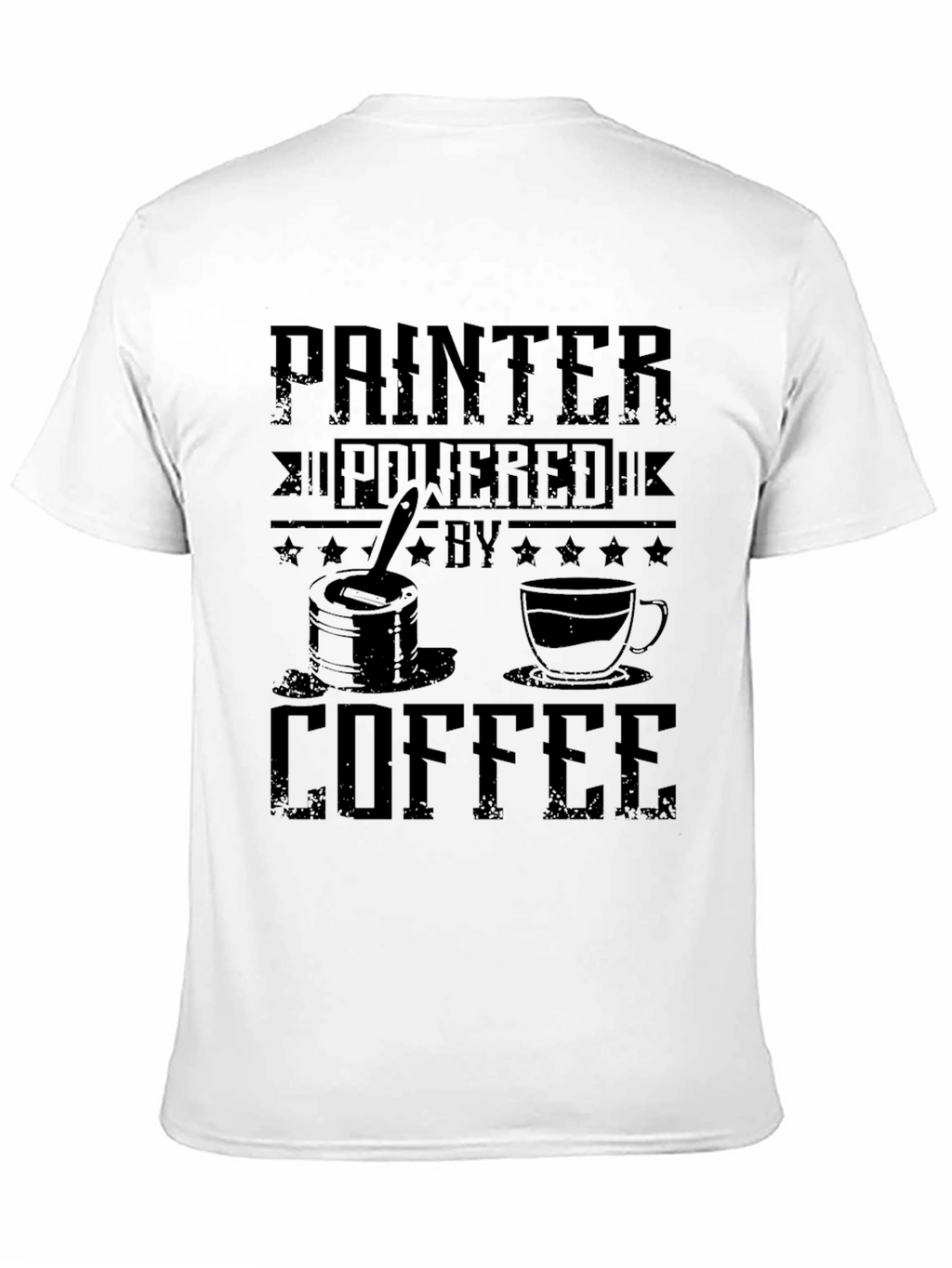 Painter Powered by Coffee Graphic T-Shirt
