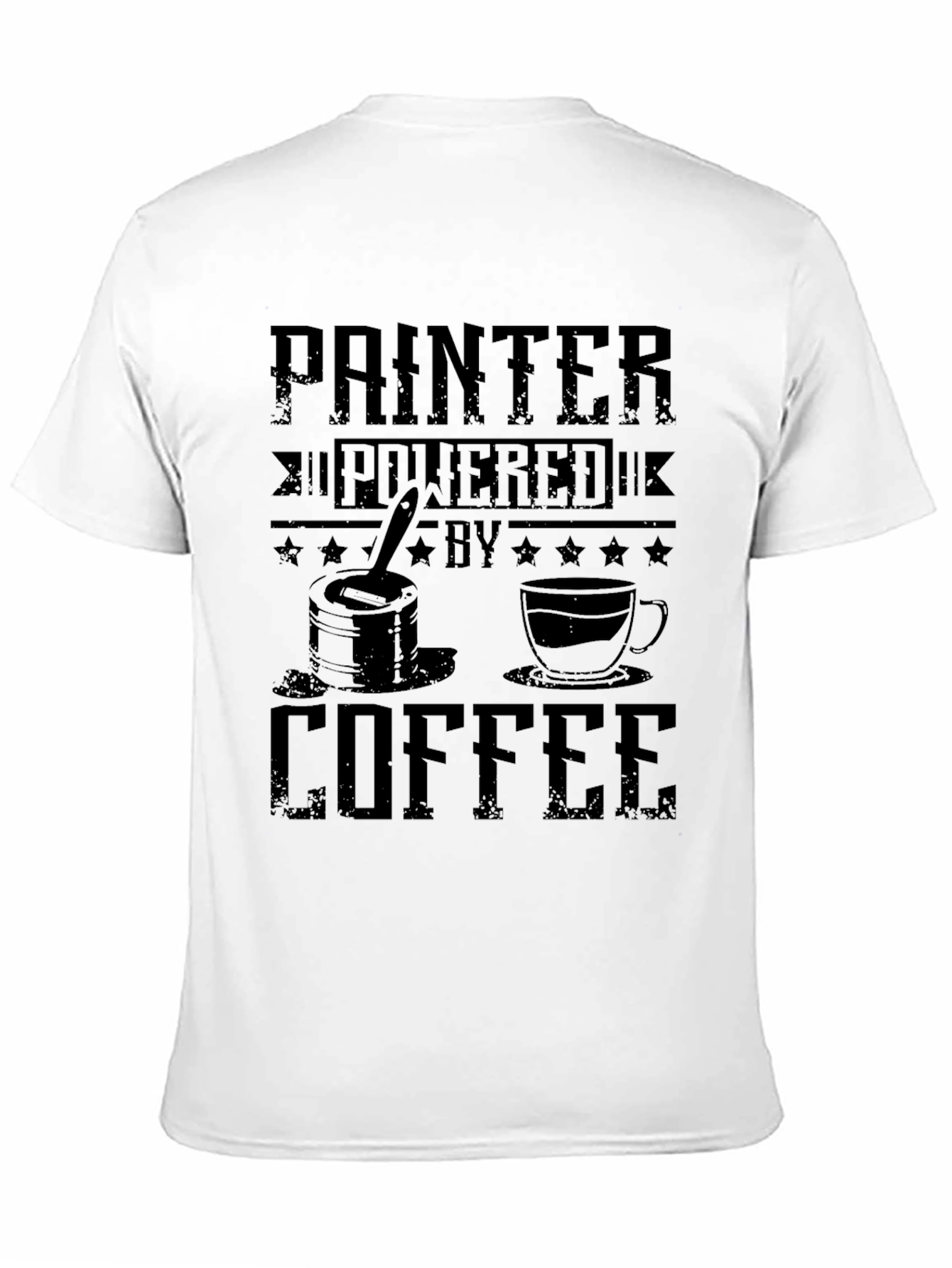 Painter Powered by Coffee Graphic T-Shirt