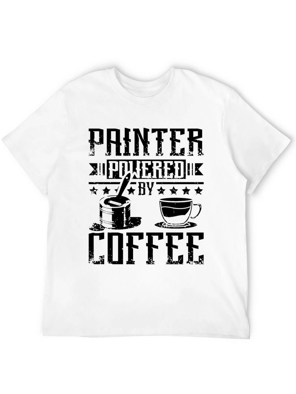 Painter Powered by Coffee Graphic T-Shirt