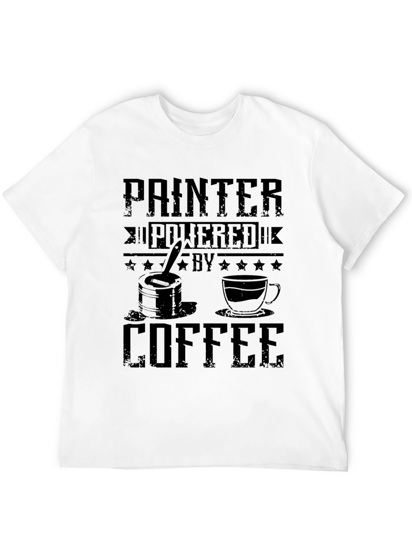 Painter Powered by Coffee Graphic T-Shirt